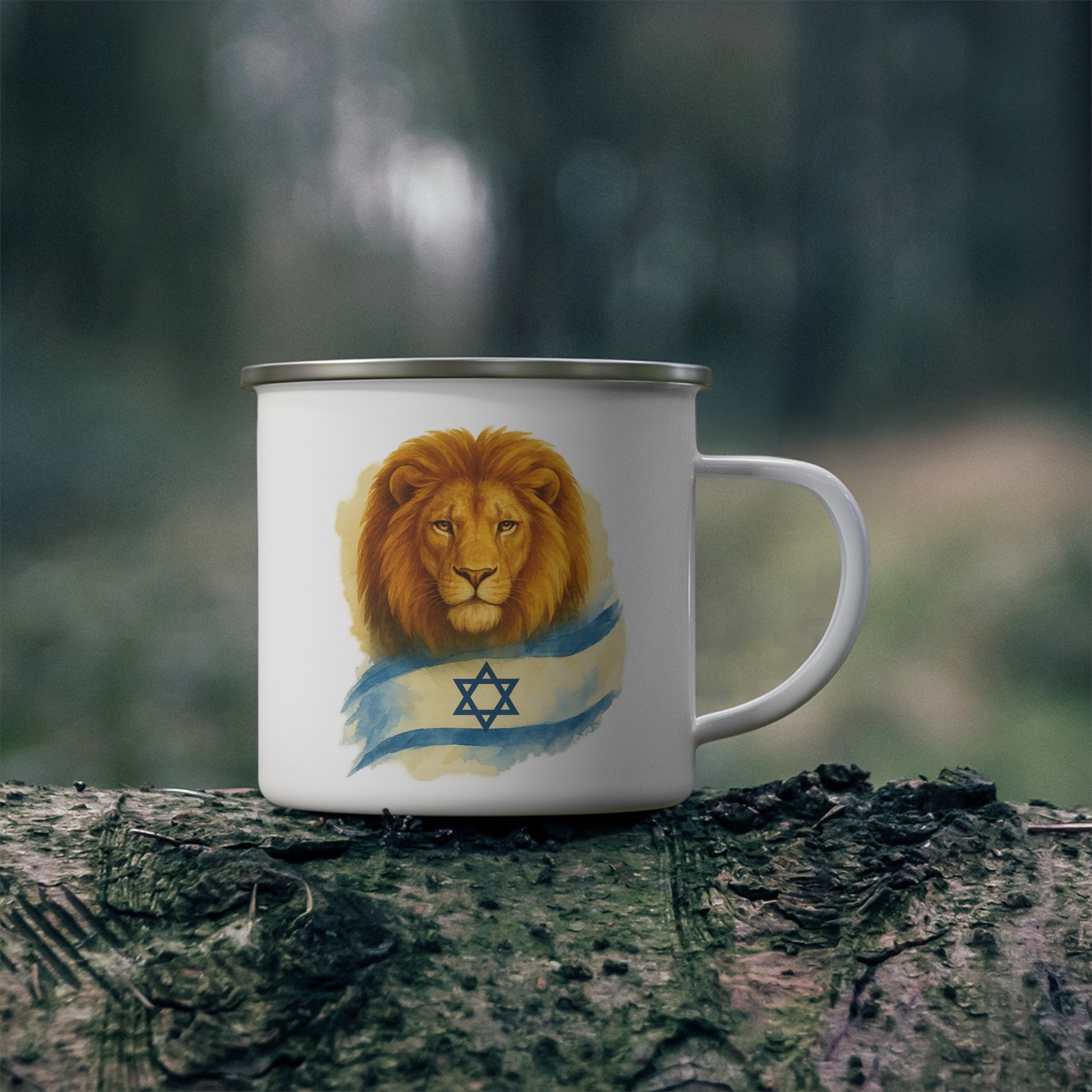 Lion Of Israel Enamel Camping Mug - American Zionist