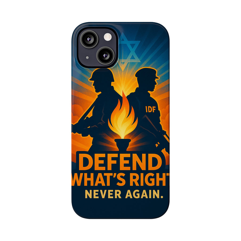 Defend What's Right Slim Phone Cases - American Zionist
