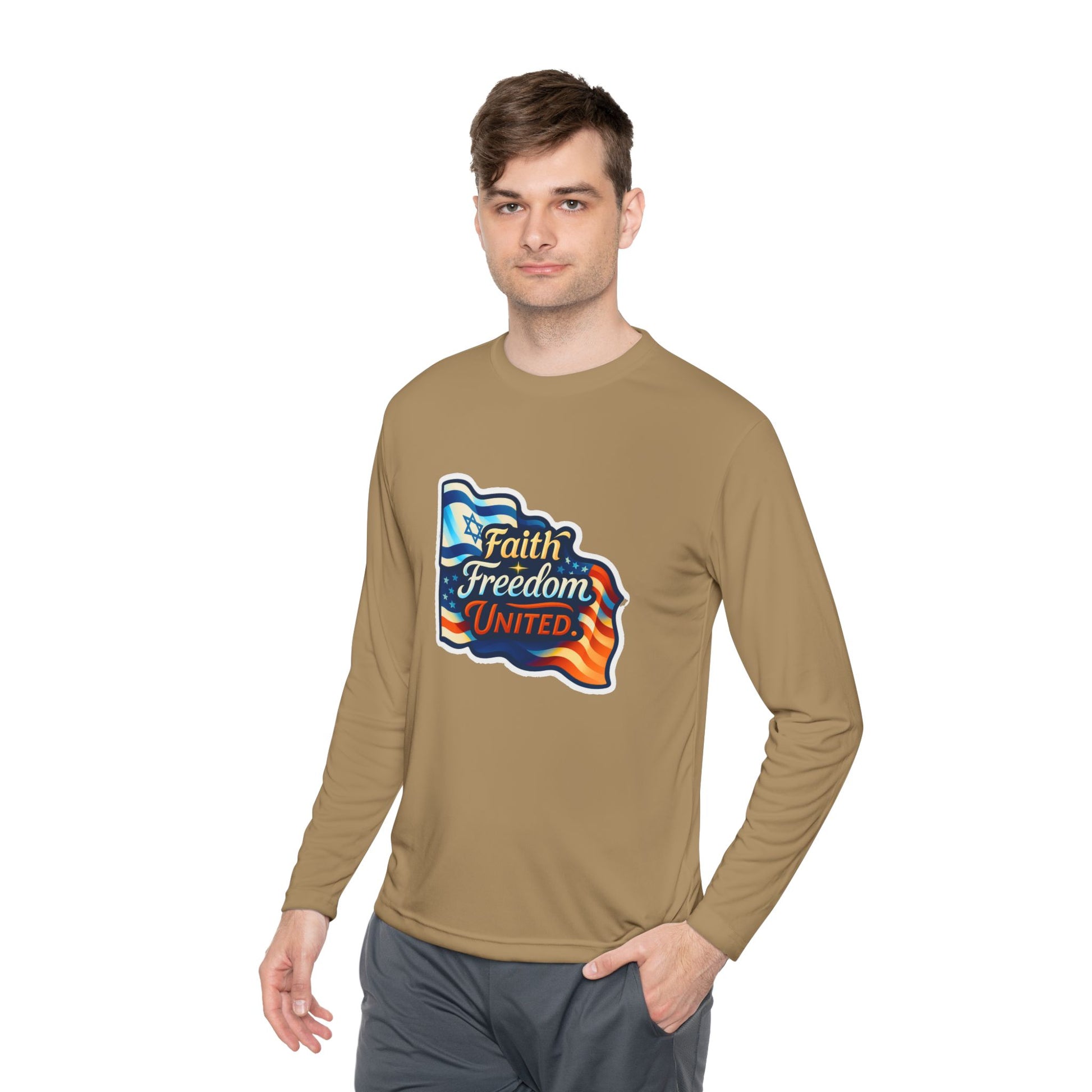 Faith Freedom United Unisex Lightweight Long Sleeve Tee - American Zionist