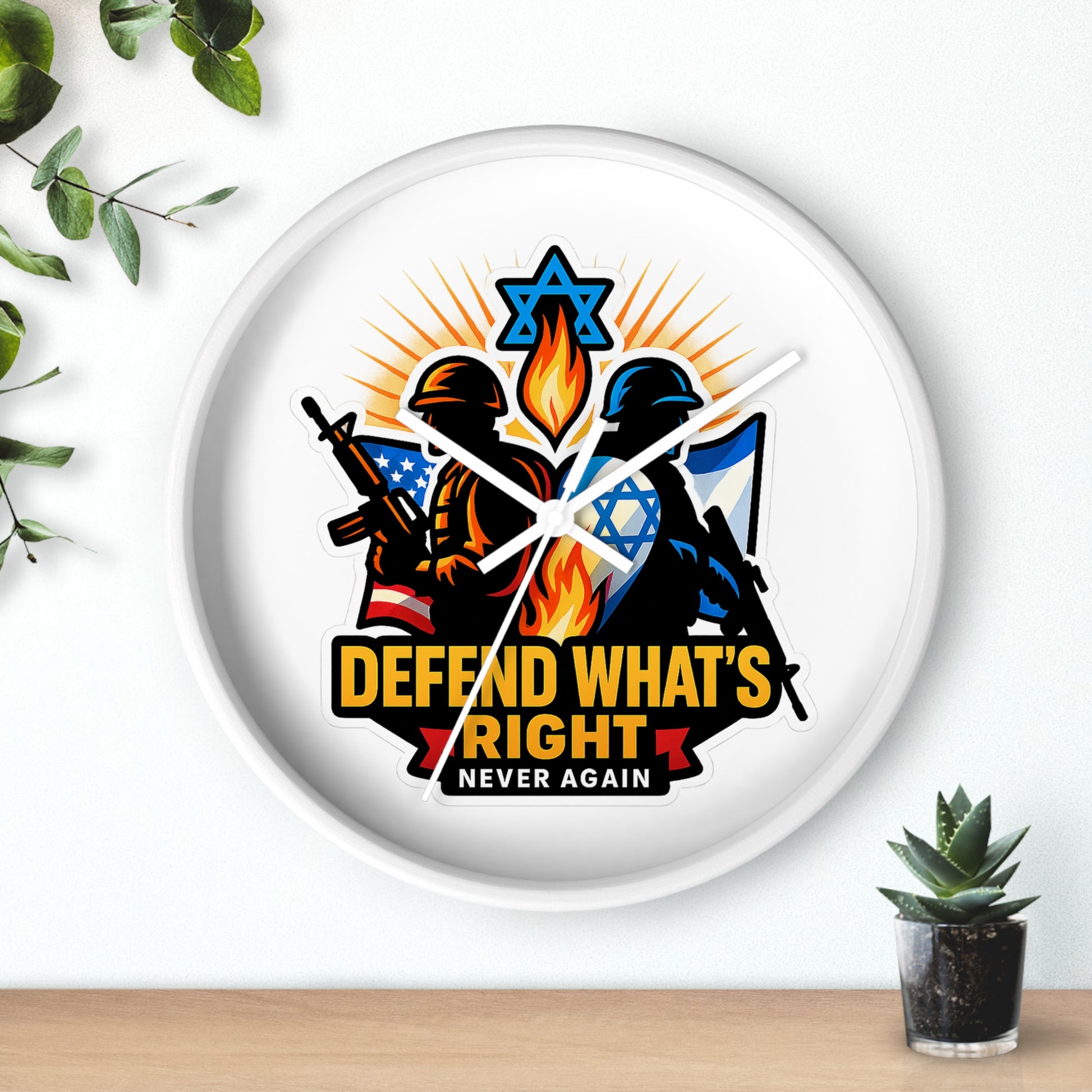 Defend Whats Right Wall Clock - American Zionist