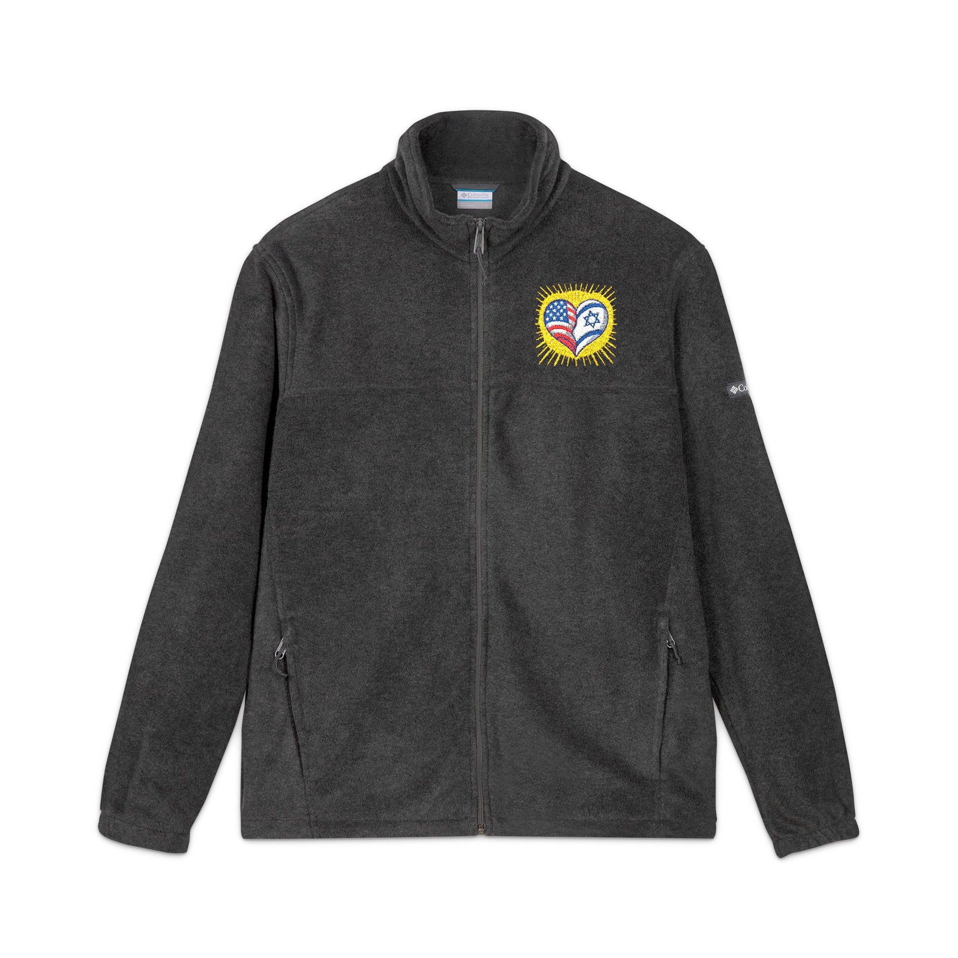 Heart of Two Nations Unisex Columbia Fleece Jacket - American Zionist