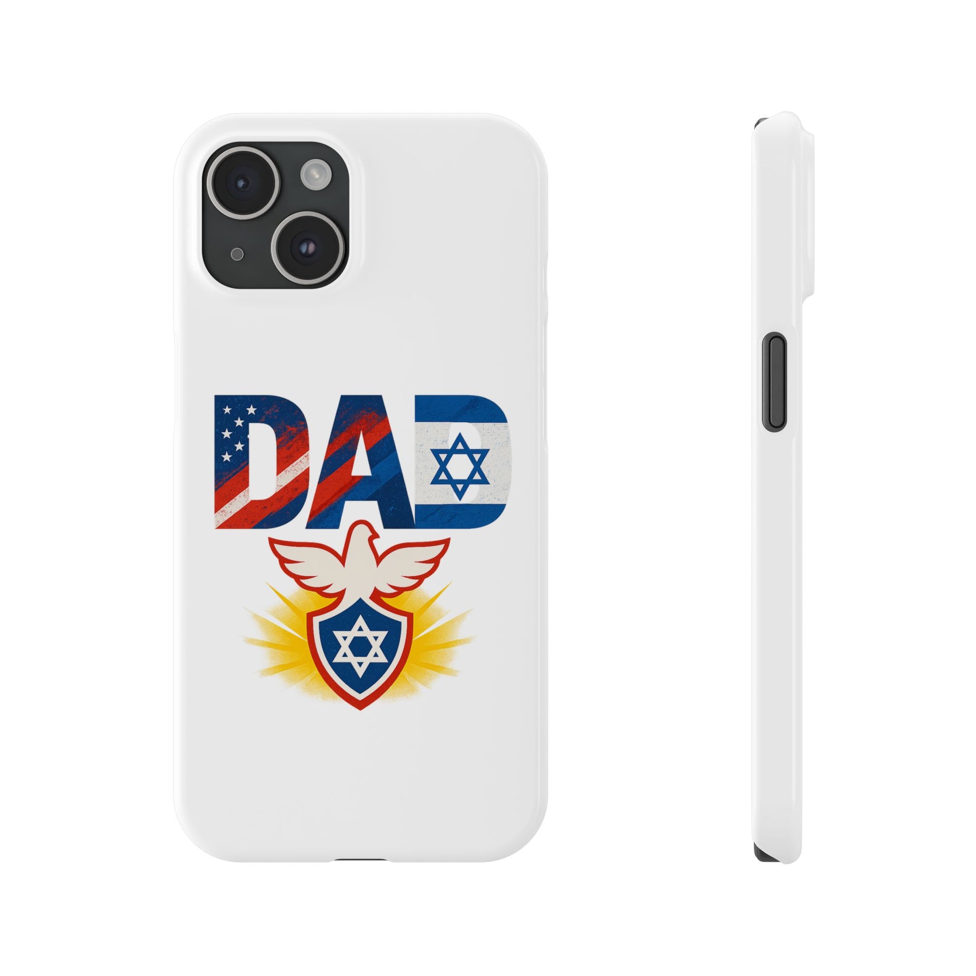 Patriotic Dad Slim Phone Cases - American Zionist