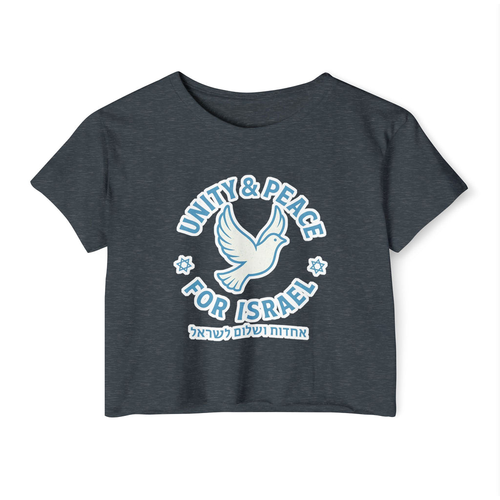 Unity Peace For Israel Women's Festival Crop Top - American Zionist