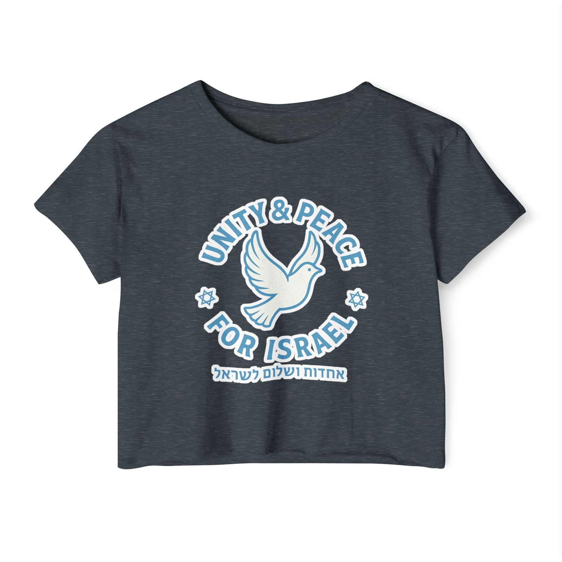 Unity Peace For Israel Women's Festival Crop Top - American Zionist
