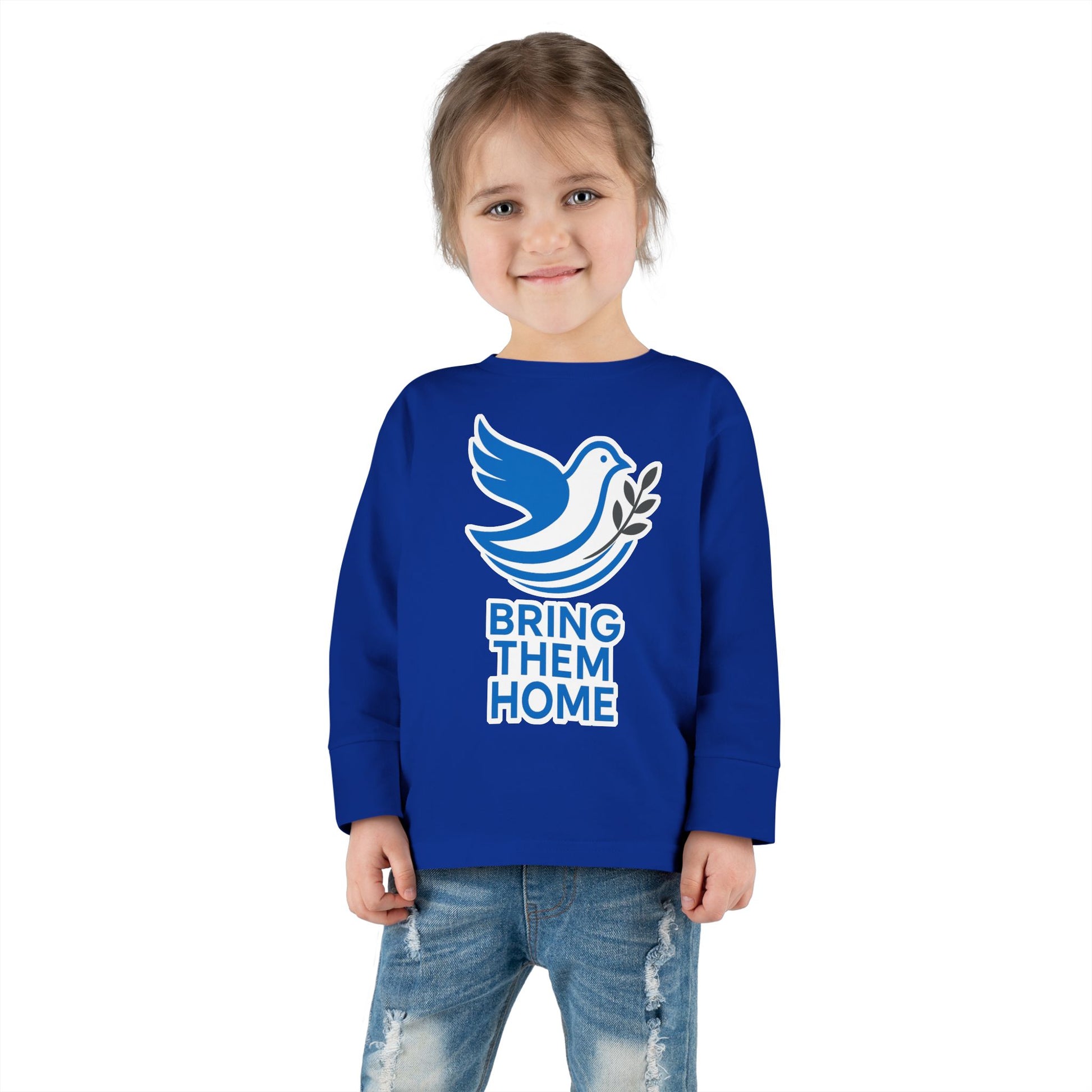 Dove Bring Them Home Toddler Long Sleeve Tee - American Zionist