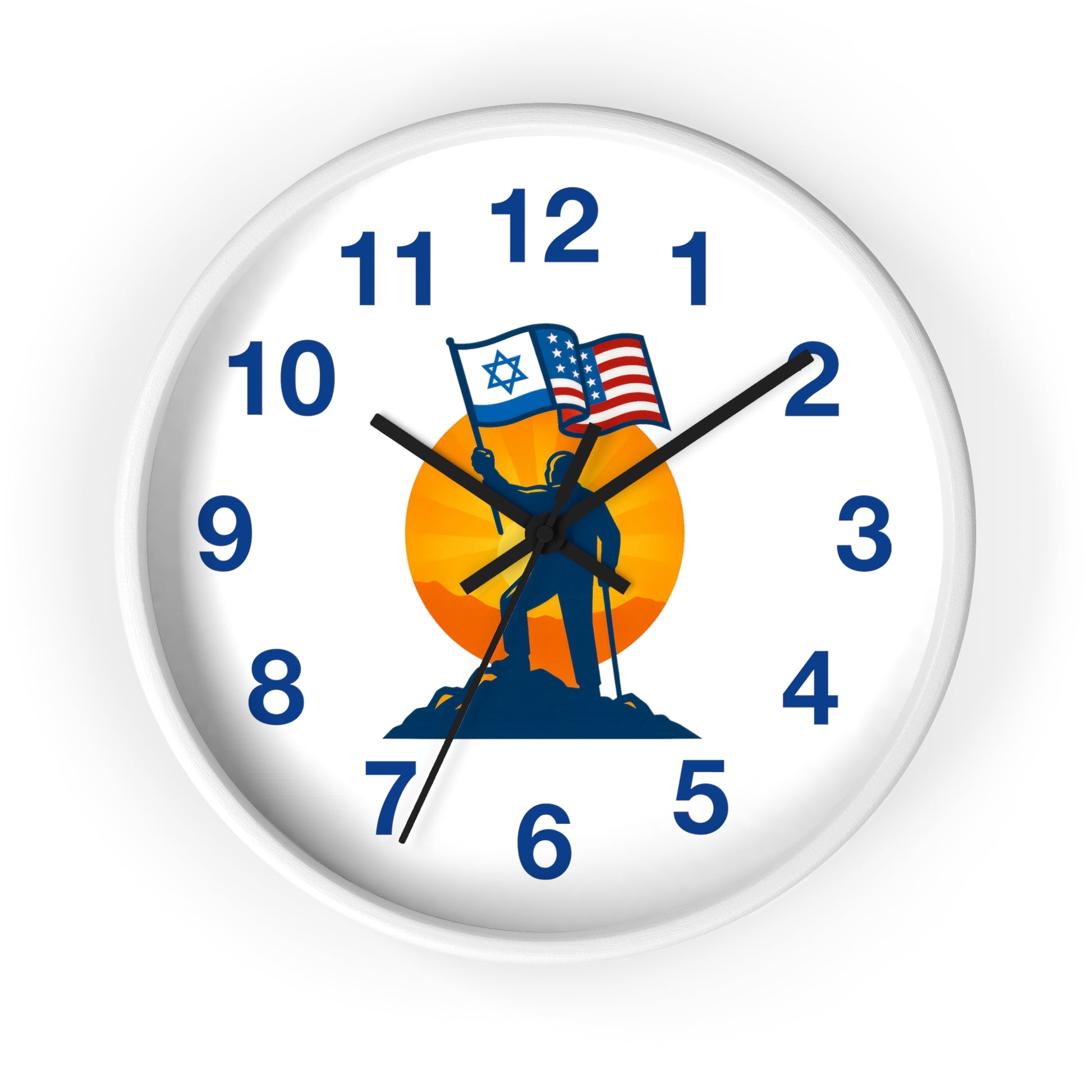 Grandpa Stands for Freedom Wall Clock - American Zionist