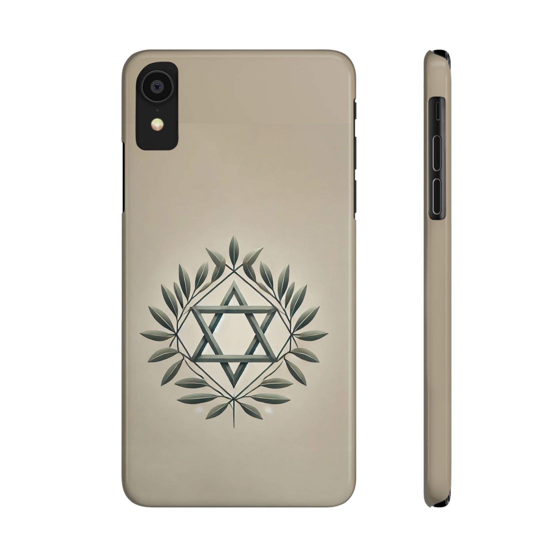 Olive and Star of David Slim Phone Cases - American Zionist