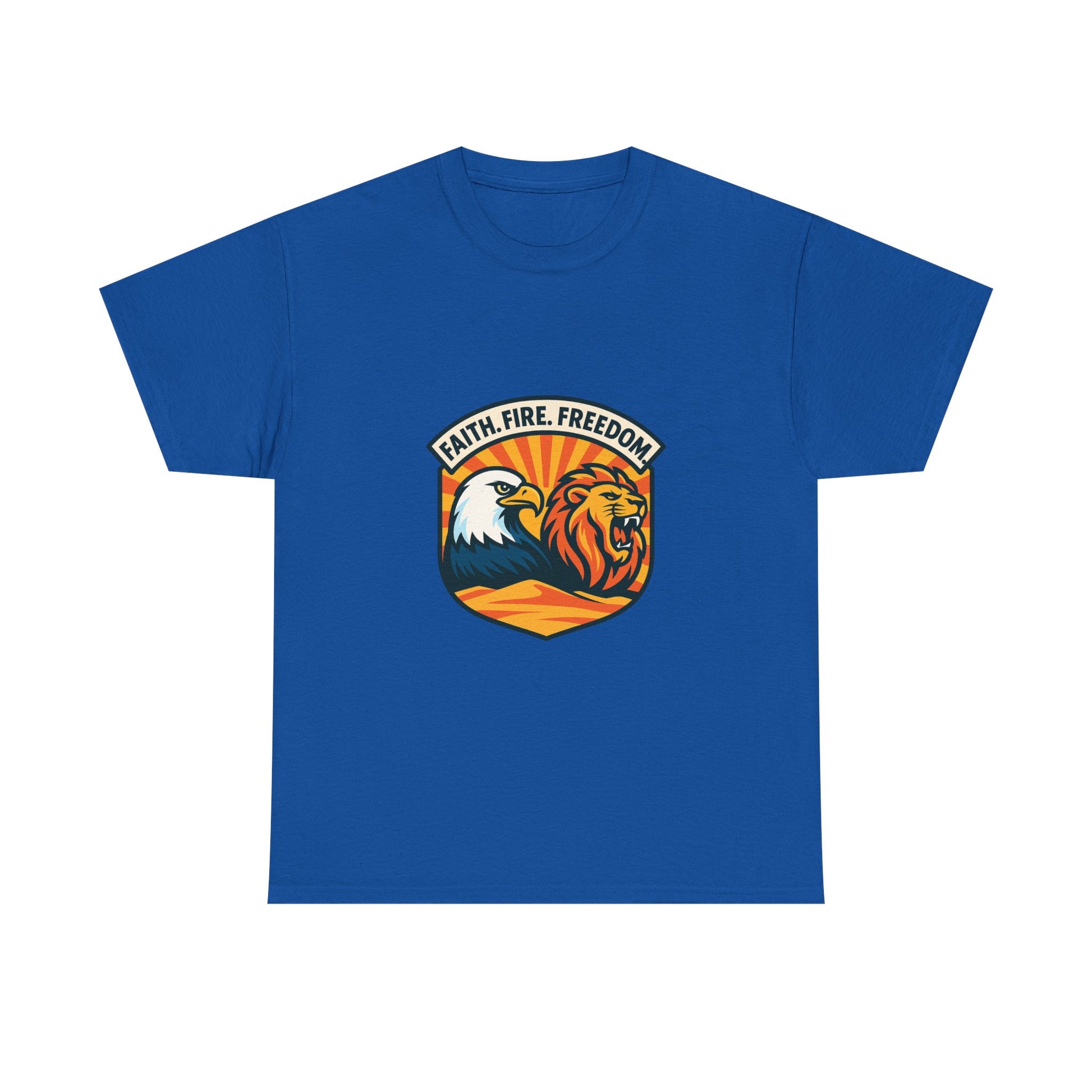 Lions Eagles Rise Unisex Heavy Cotton Tee - American Zionist