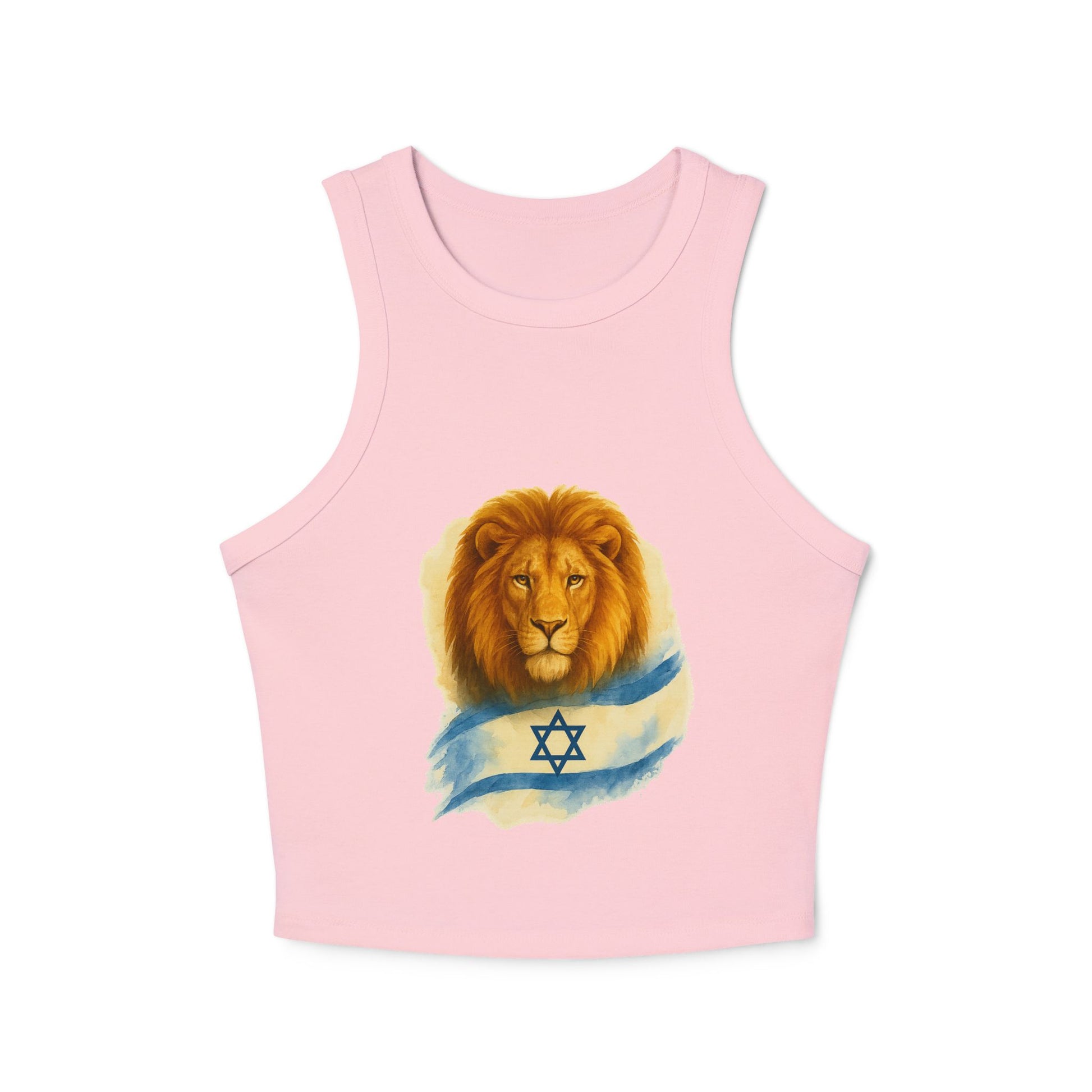 Lion Of Israel Women's Micro Rib Racer Tank Top - American Zionist