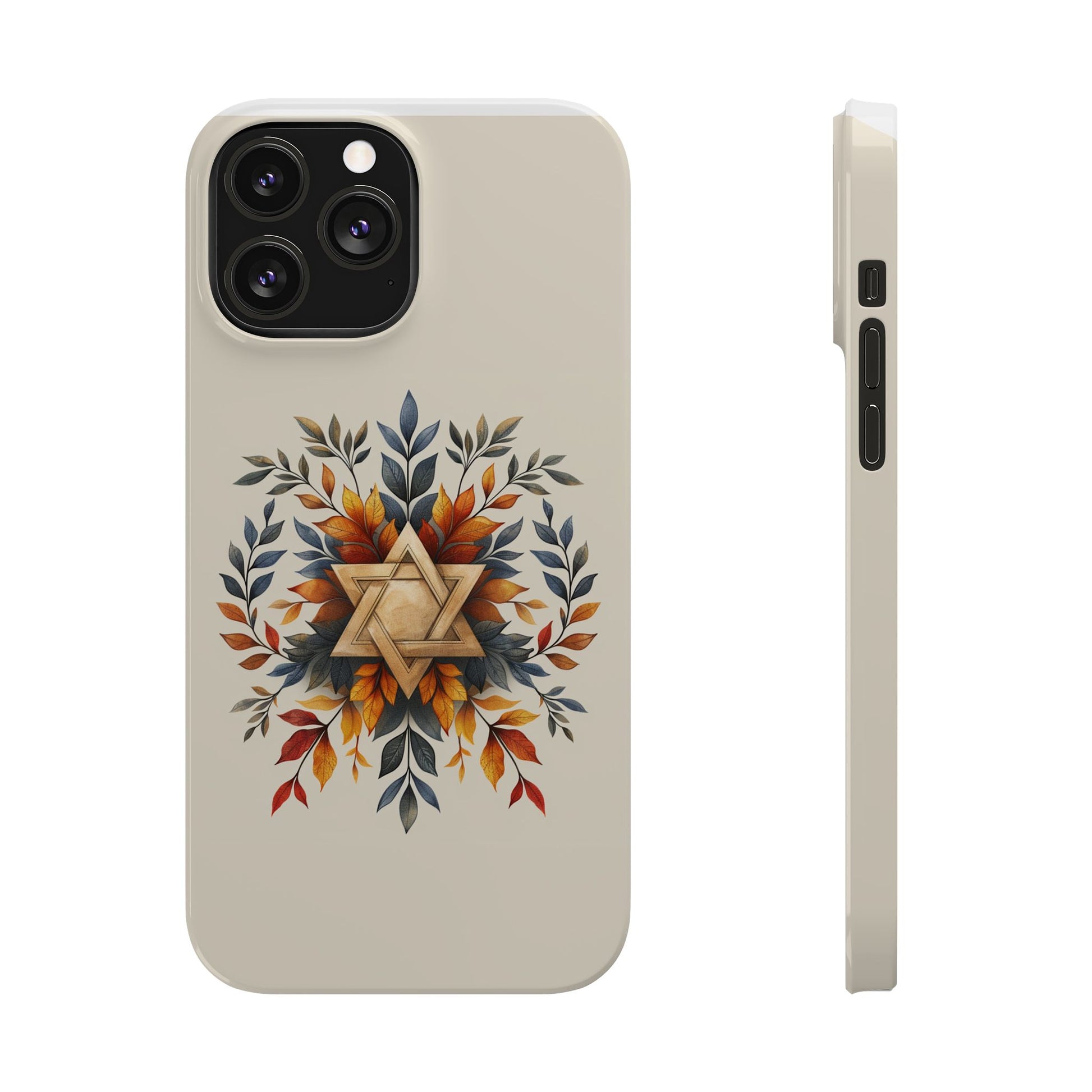 Star of David Wreath Slim Phone Cases - American Zionist
