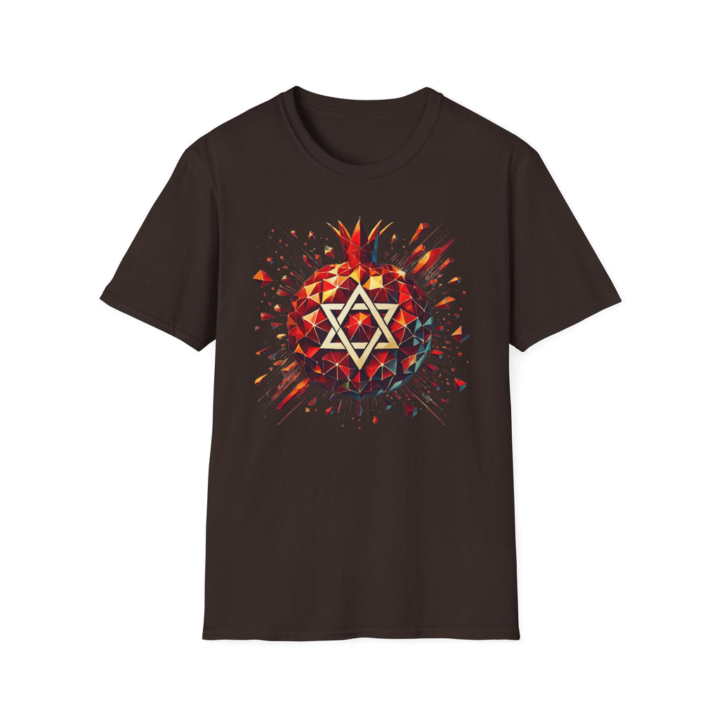 Pomegranate Star of David Unisex Softstyle T-Shirt - American Zionist