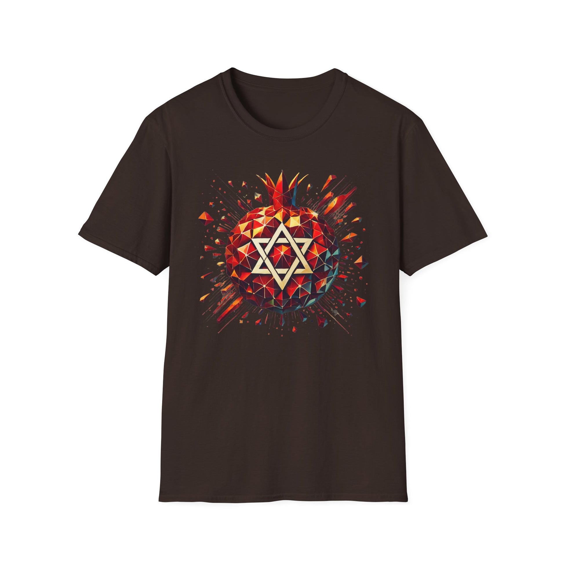 Pomegranate Star of David Unisex Softstyle T-Shirt - American Zionist