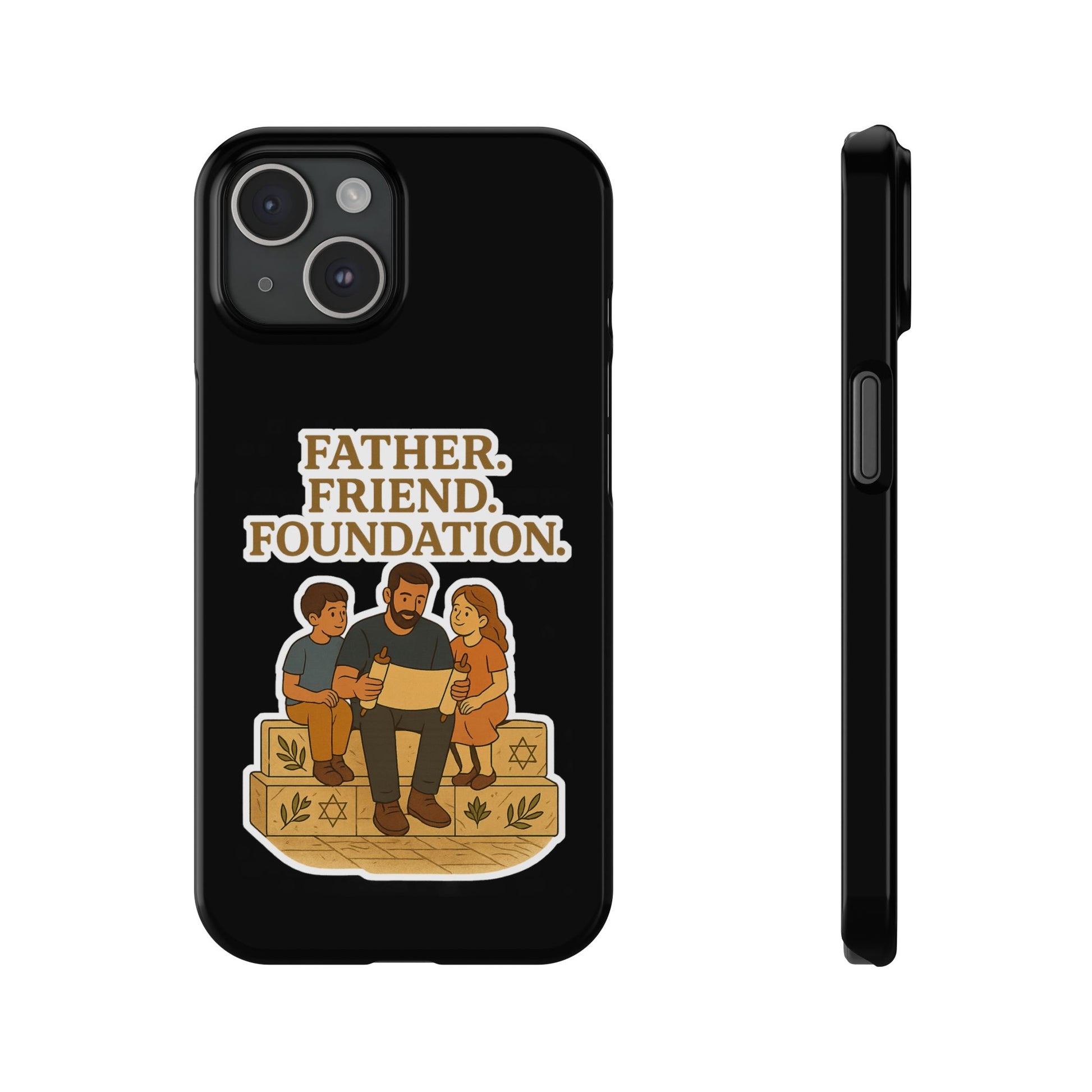 Father Friend Foundation Slim Phone Cases - American Zionist