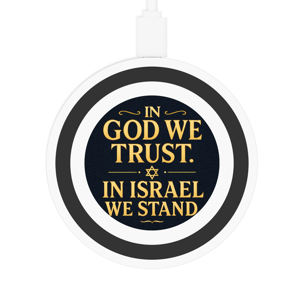 In God With Israel Quake Wireless Charging Pad - American Zionist