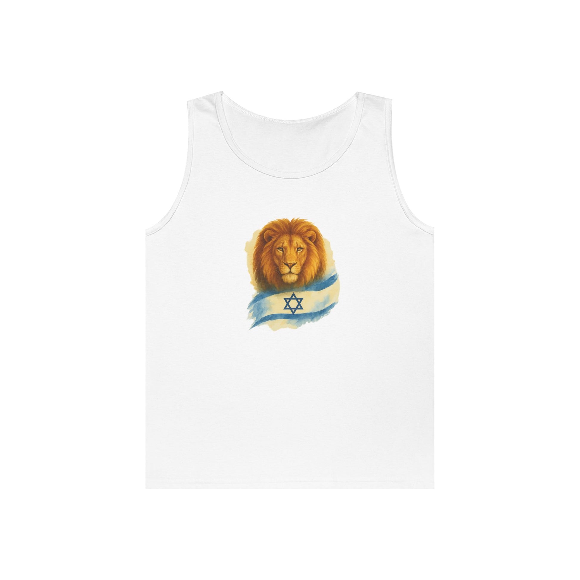 Lion Of Israel Unisex Heavy Cotton Tank Top - American Zionist