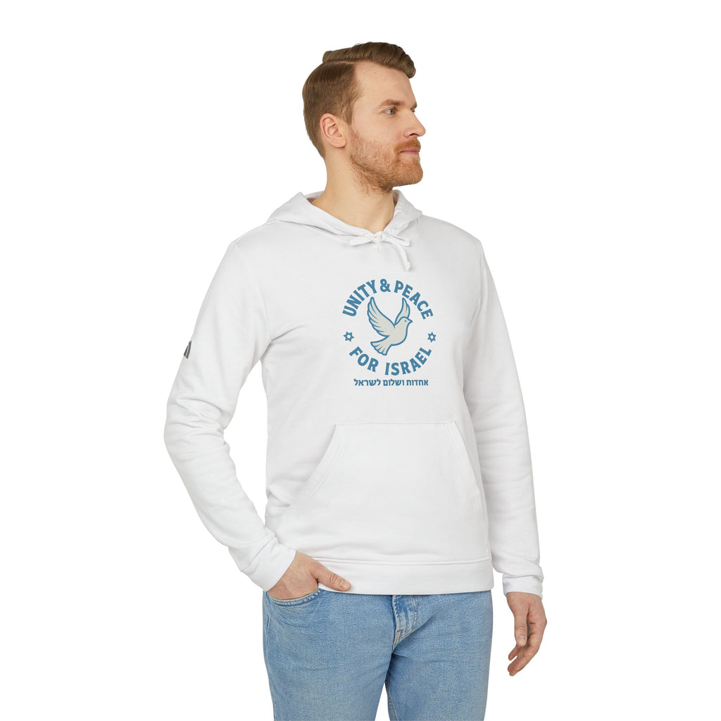 Unity Peace For Israel Adidas Unisex Fleece Hoodie - American Zionist