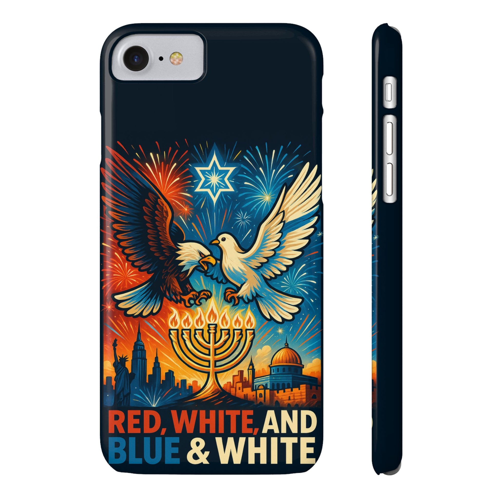 Red White and Blue Slim Phone Cases - American Zionist