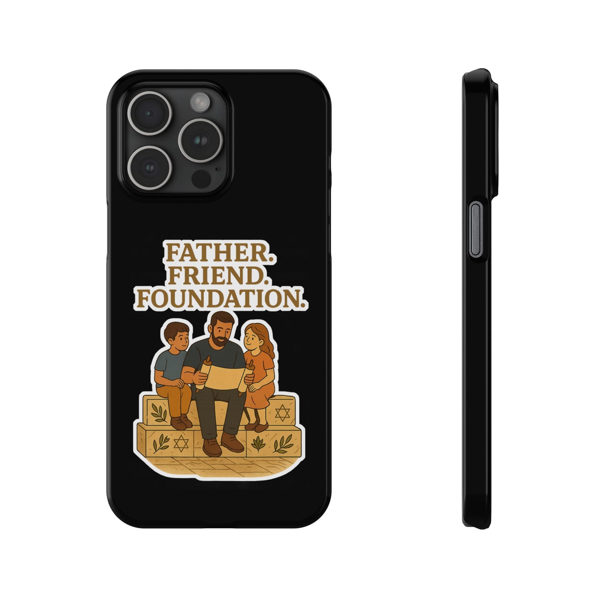 Father Friend Foundation Slim Phone Cases - American Zionist