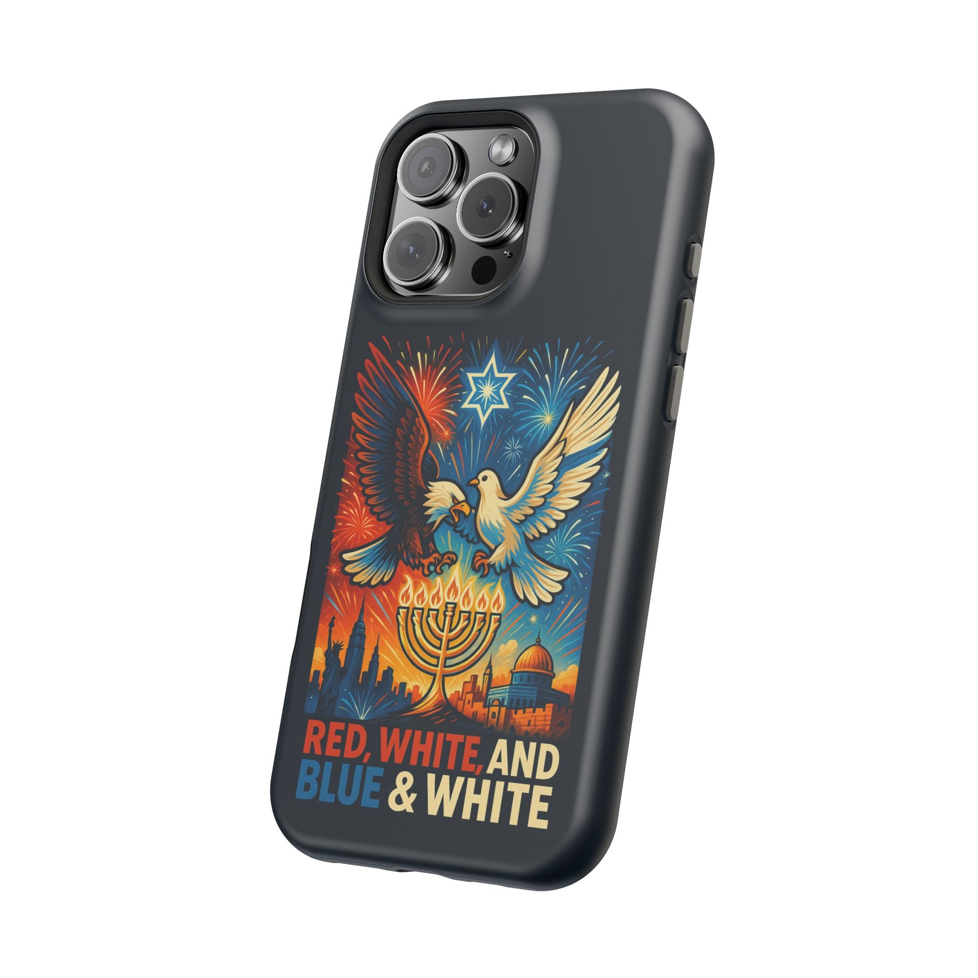 Red White And Blue Magnetic Tough Cases - American Zionist