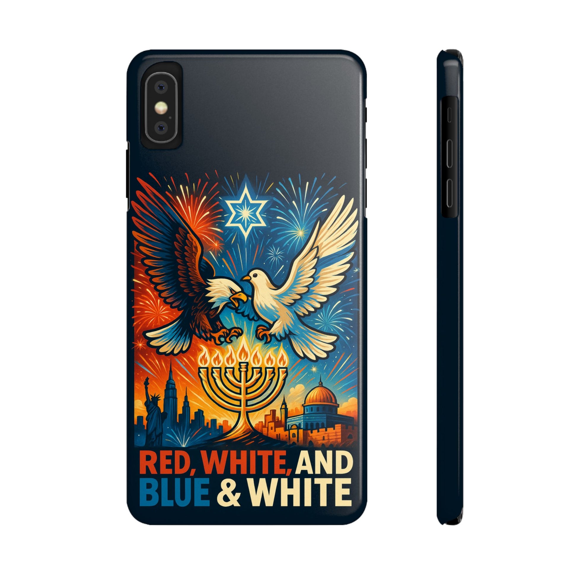 Red White and Blue Slim Phone Cases - American Zionist