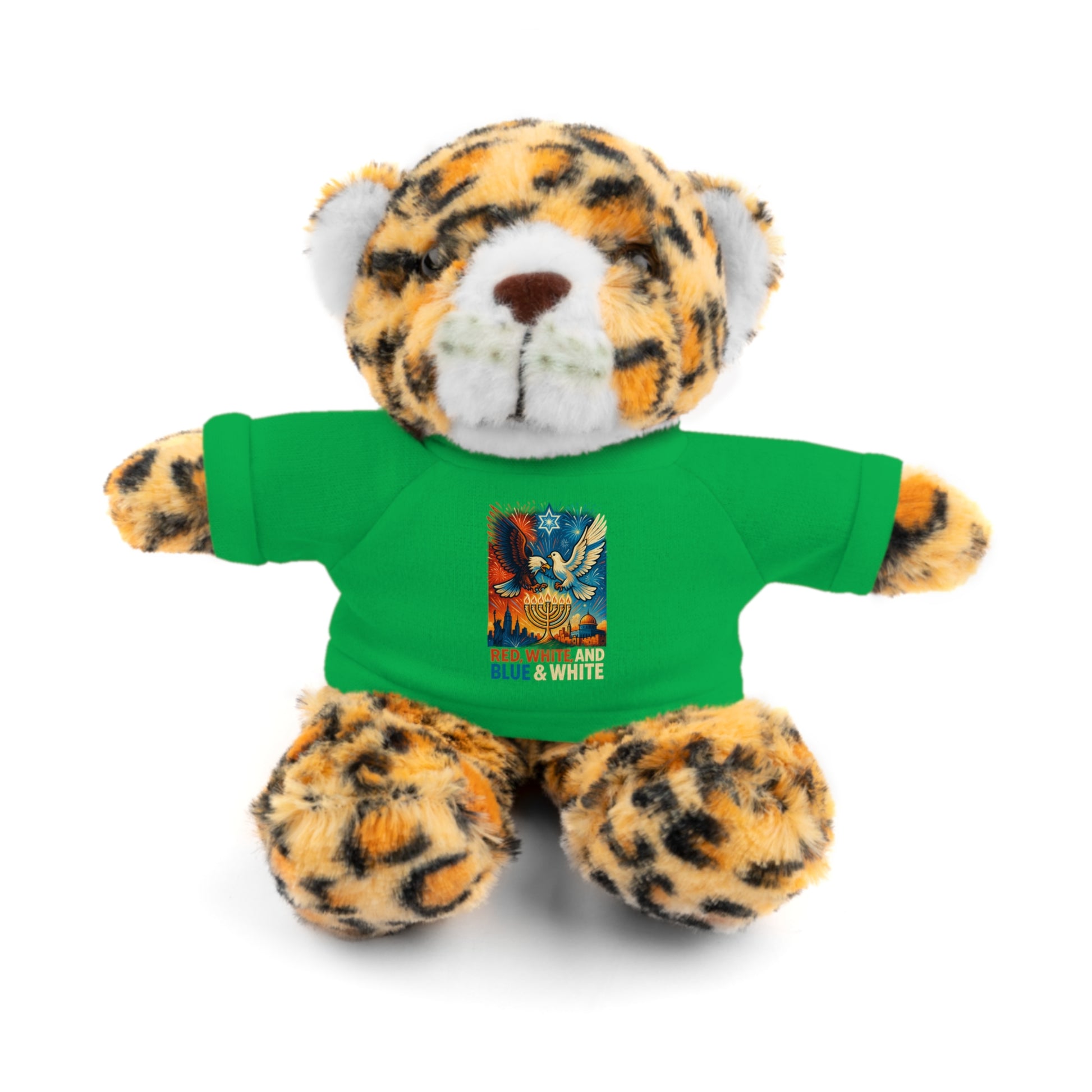 Red White and Blue Stuffed Animals with Tee - American Zionist