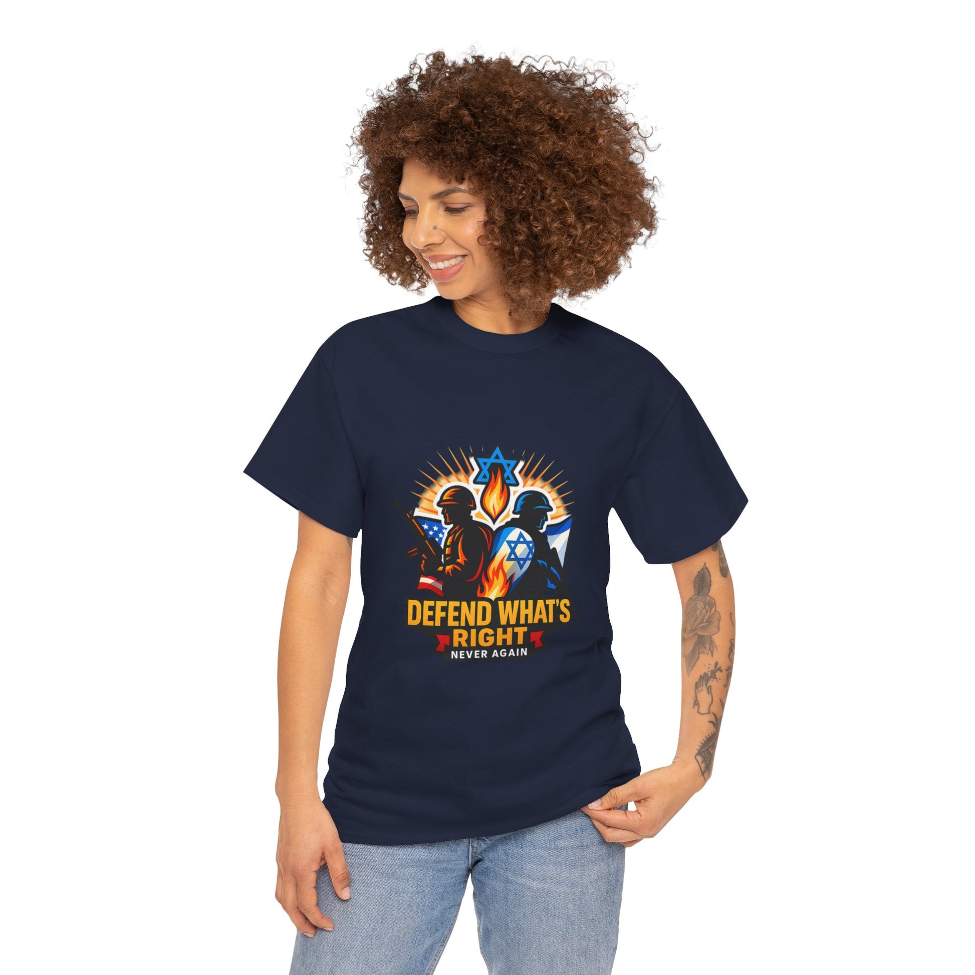 Defend Whats Right Unisex Heavy Cotton Tee - American Zionist