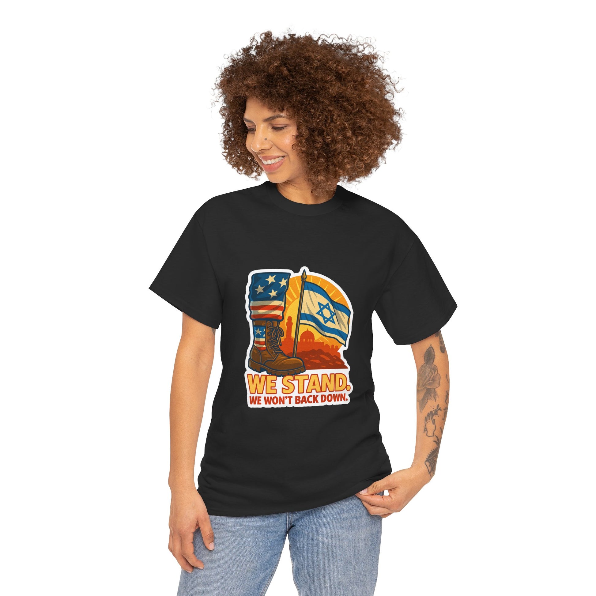 We Stand Unisex Heavy Cotton Tee - American Zionist