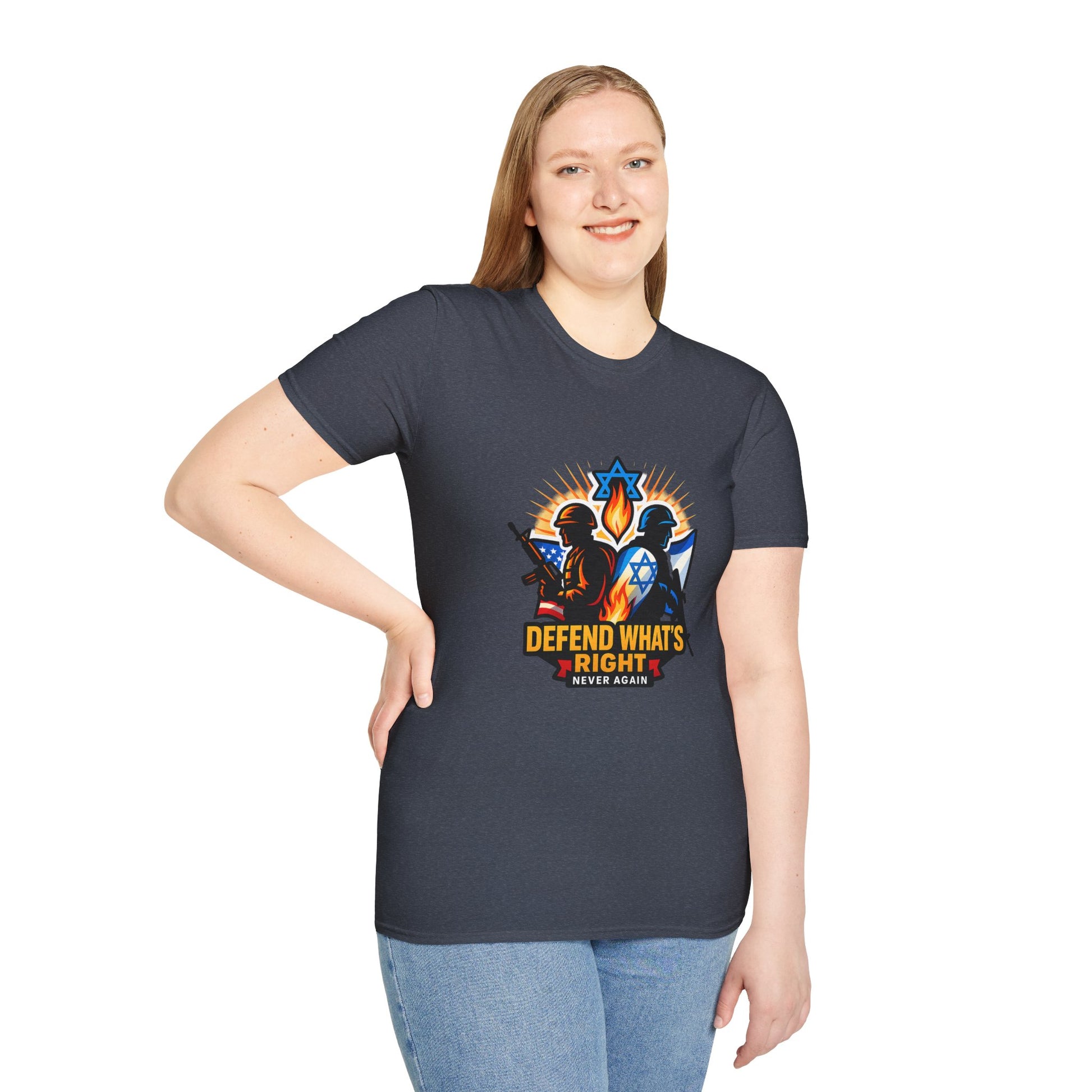 Defend What's Right Unisex Softstyle T-Shirt - American Zionist