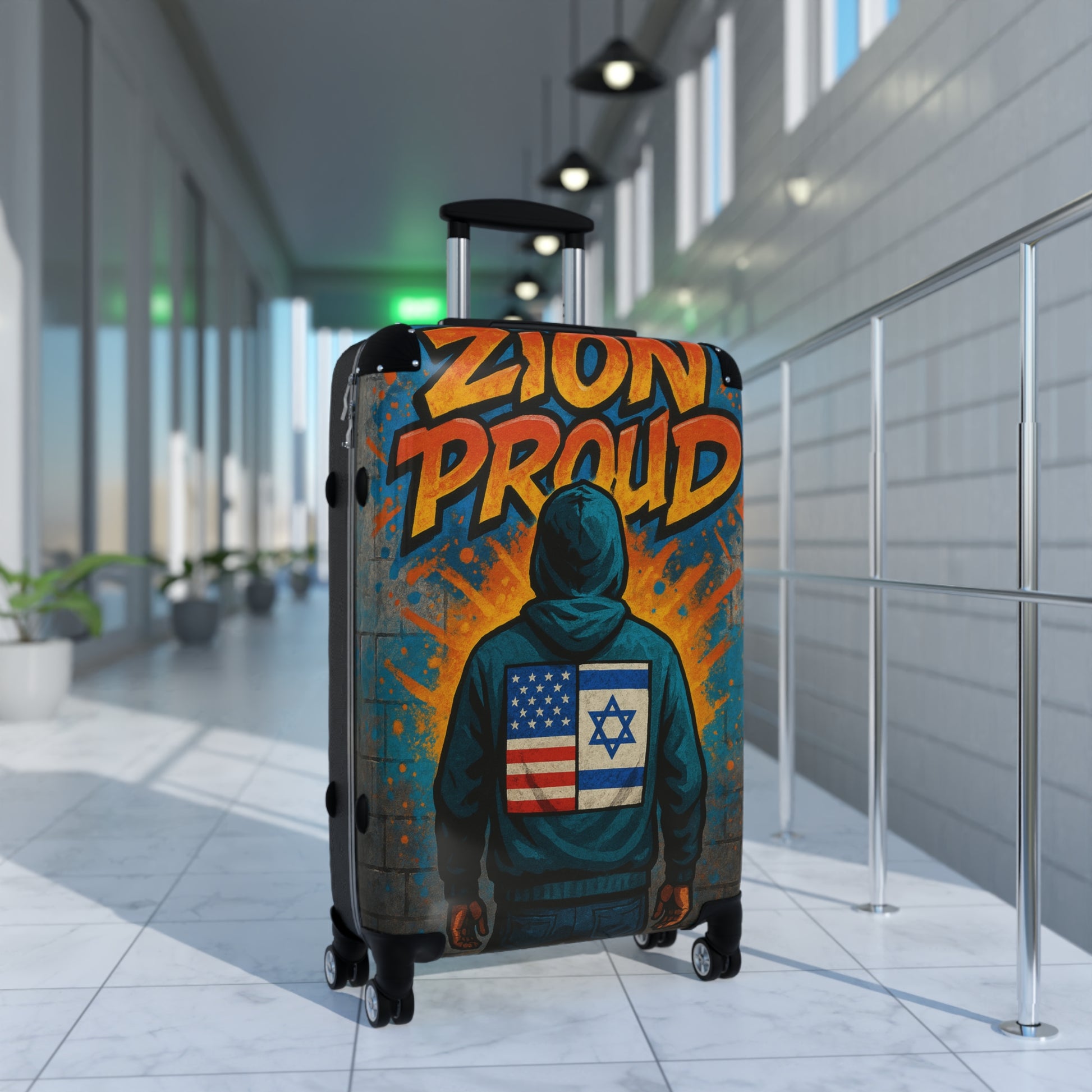Zion Proud Premium Premium Suitcase - American Zionist