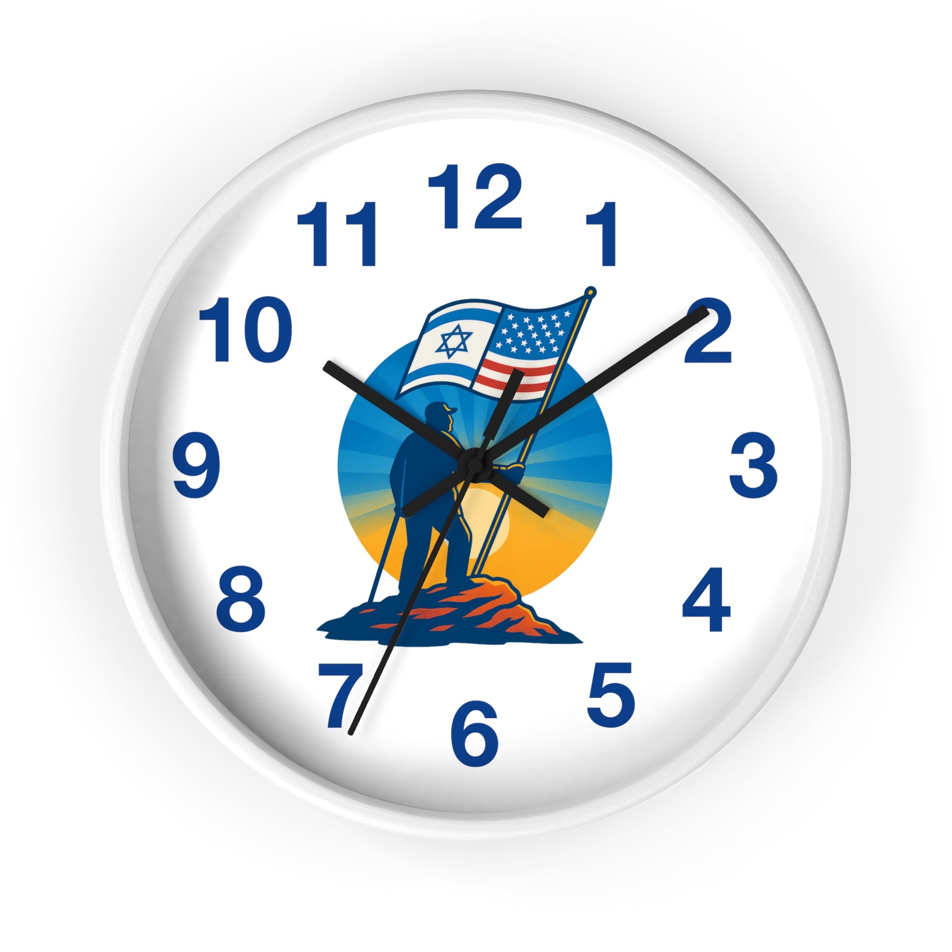 Grandpa Stands Tall Wall Clock - American Zionist