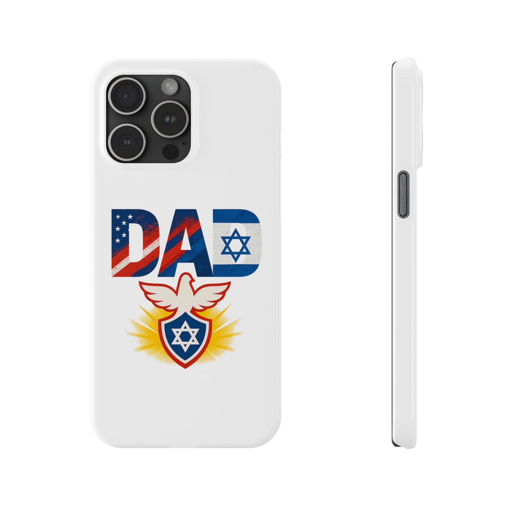 Patriotic Dad Slim Phone Cases - American Zionist