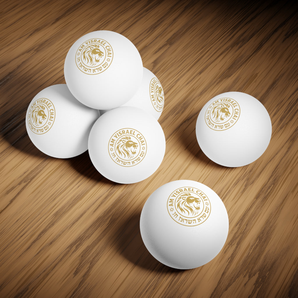 Am Yisrael Crest Ping Pong Balls, 6 pcs - American Zionist