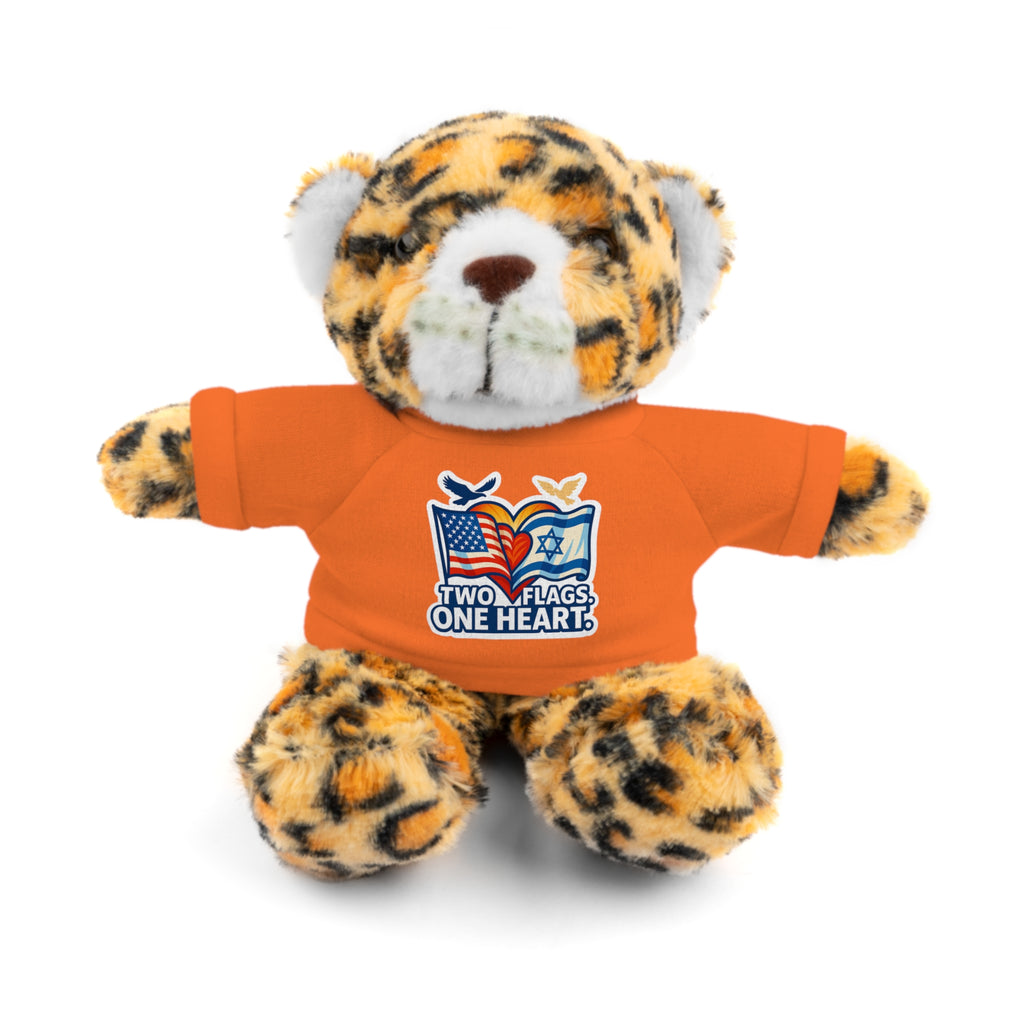 Two Flags. One Heart Stuffed Animals with Tee - American Zionist