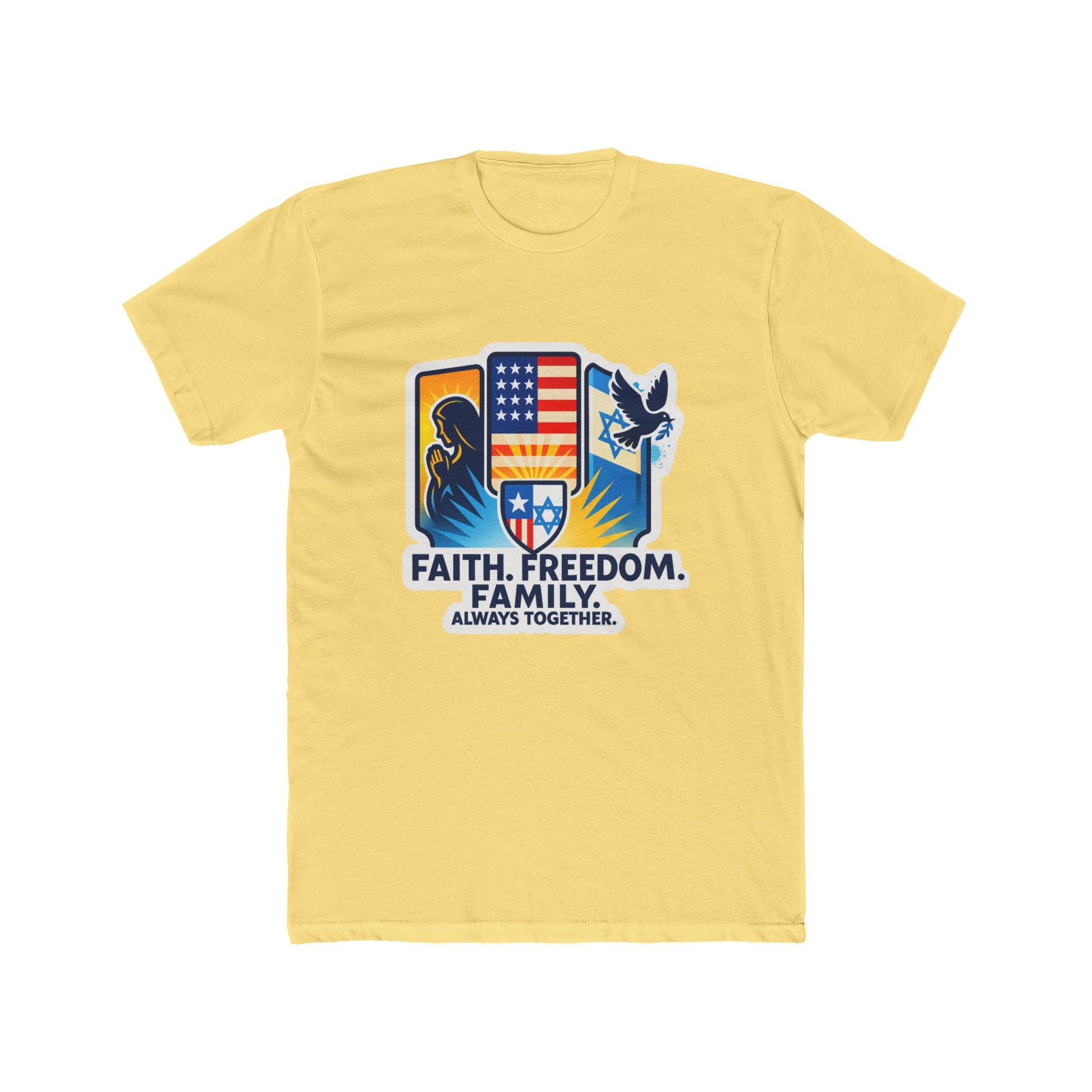 Faith Freedom Family Unisex Cotton Crew Tee - American Zionist