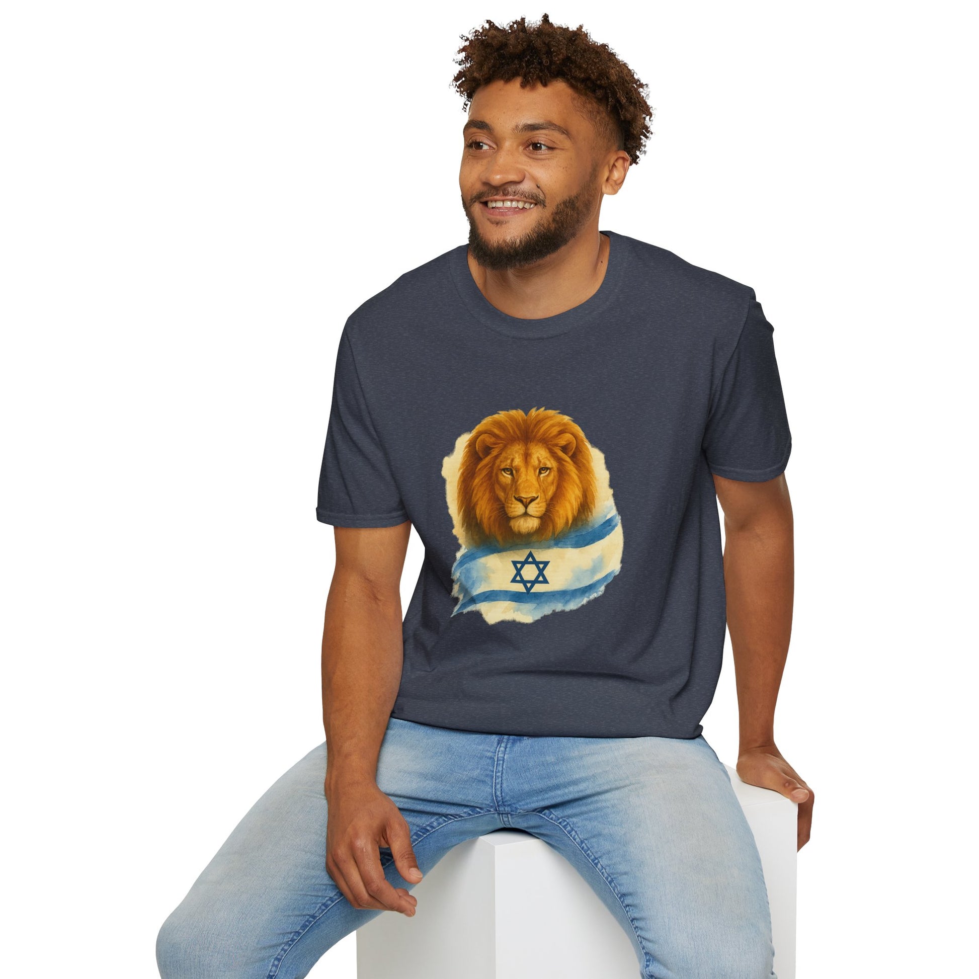 Lion Of Israel Unisex Softstyle T-Shirt - American Zionist