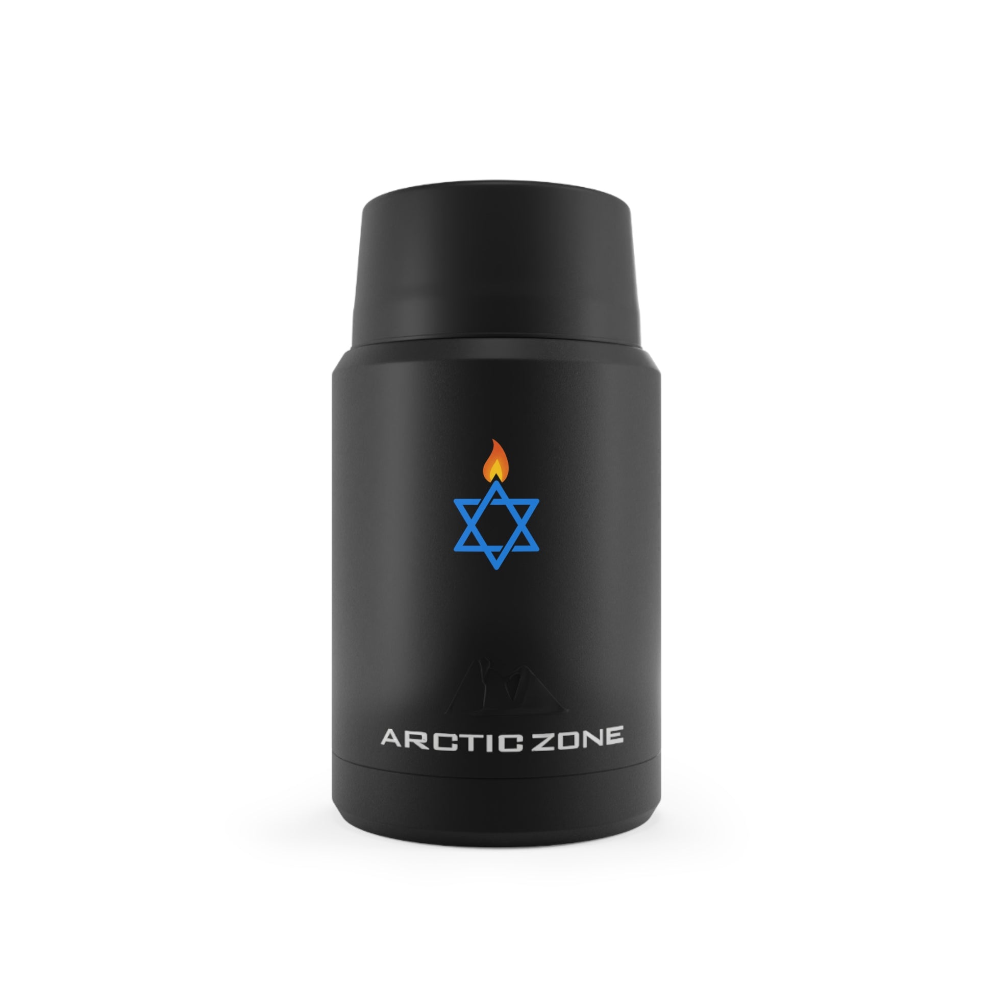 Fire Stars Of David Titan Copper Insulated Food Storage - American Zionist
