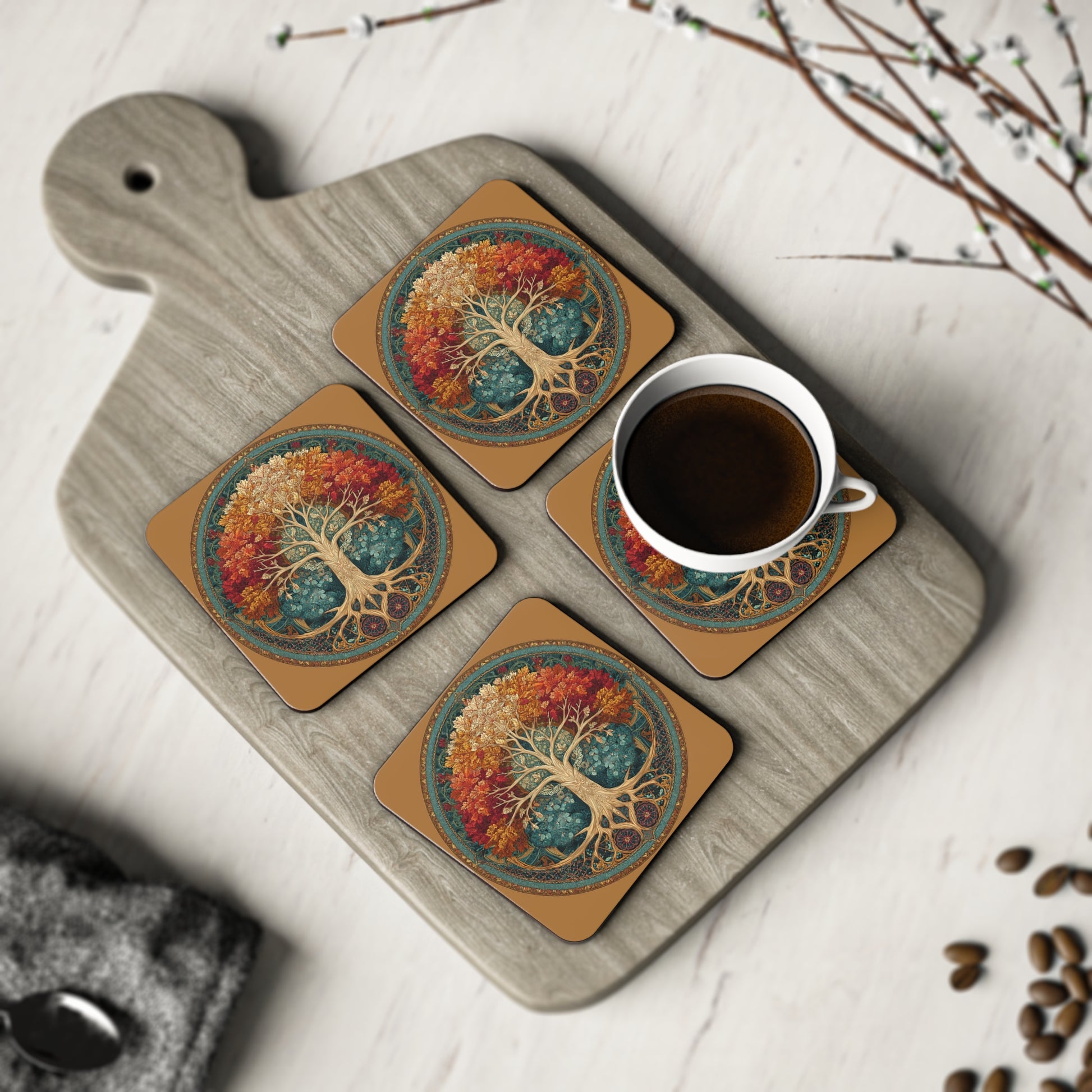 Autumn Radiance Coasters - American Zionist