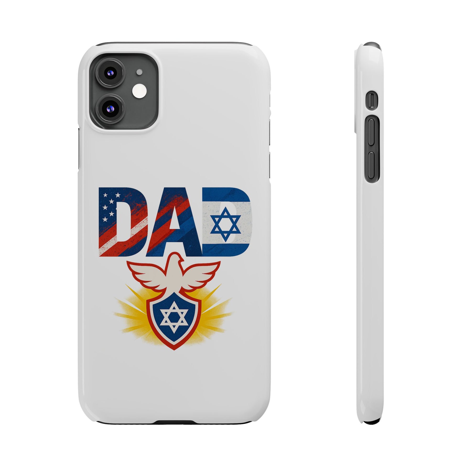 Patriotic Dad Slim Phone Cases - American Zionist