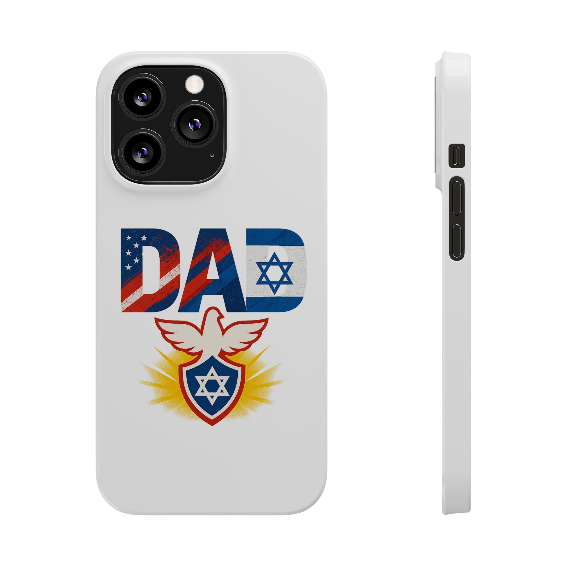 Patriotic Dad Slim Phone Cases - American Zionist