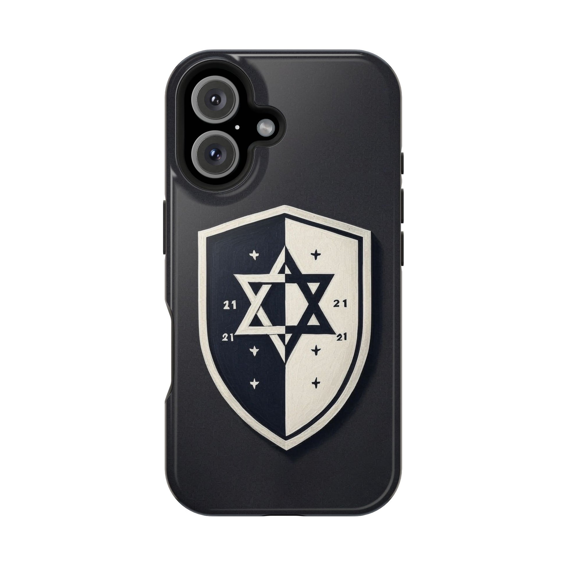 Black and White Shield Magnetic Tough Cases - American Zionist