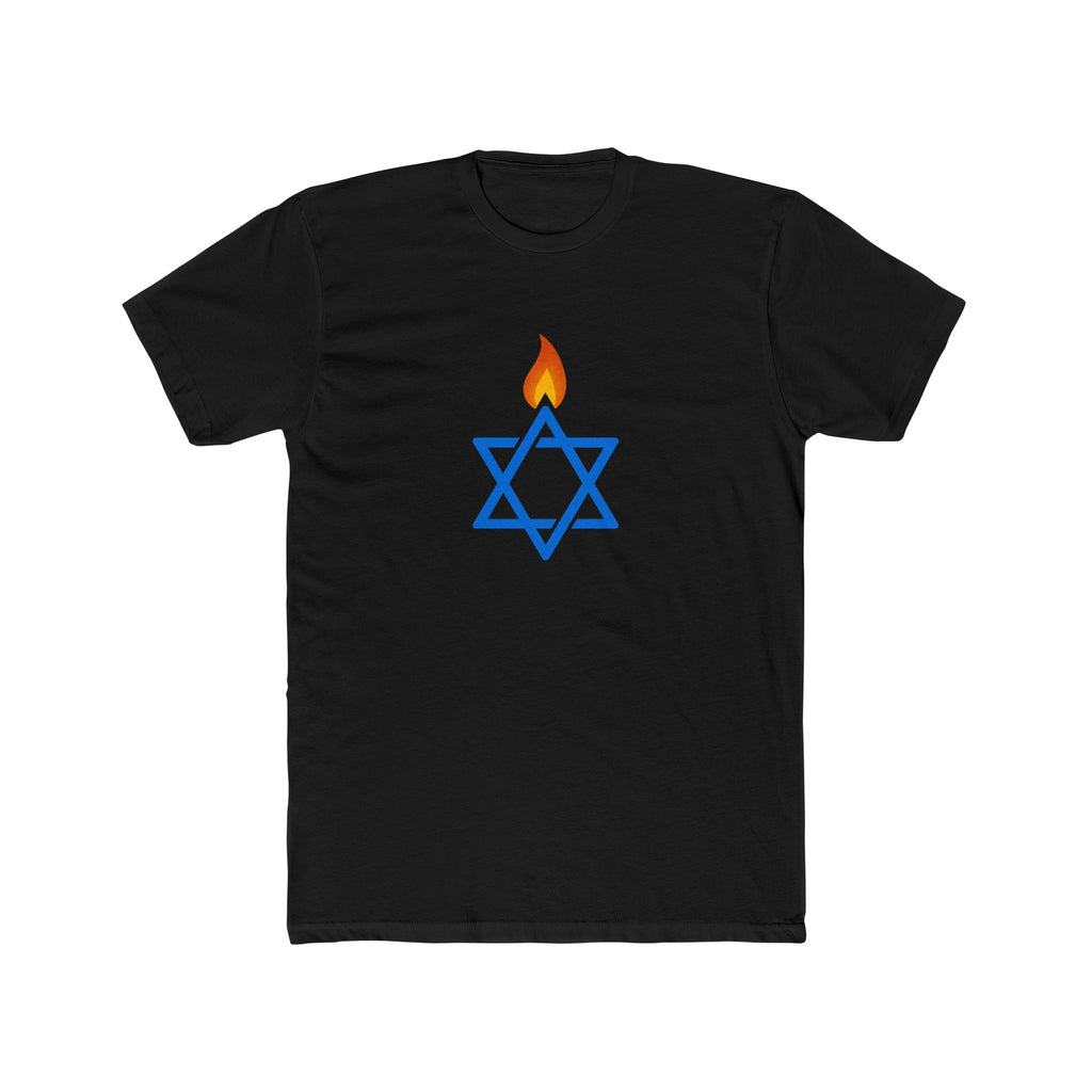 Fire Stars Of David Unisex Cotton Crew Tee - American Zionist