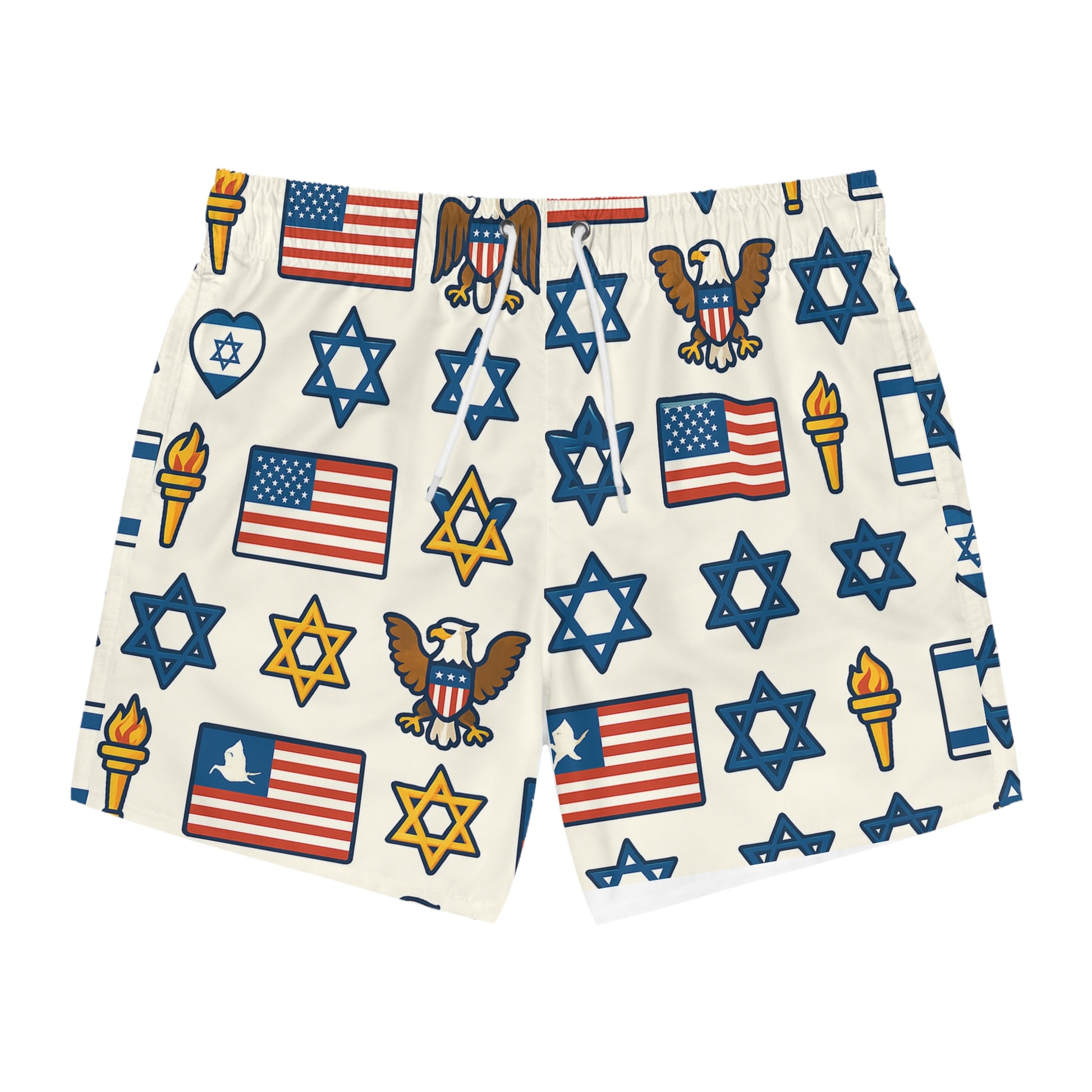 Symbol Of Shared Freedom Swim Trunks (AOP) - American Zionist