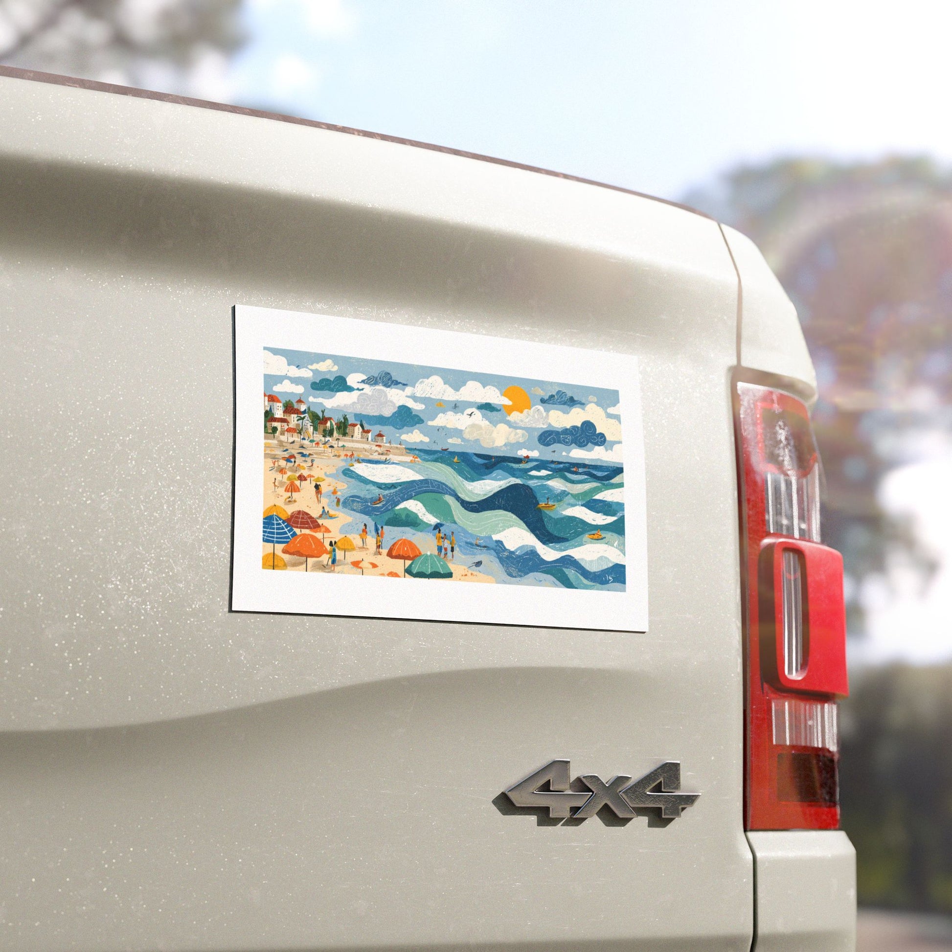 Tel Aviv Beach Car Magnets - American Zionist