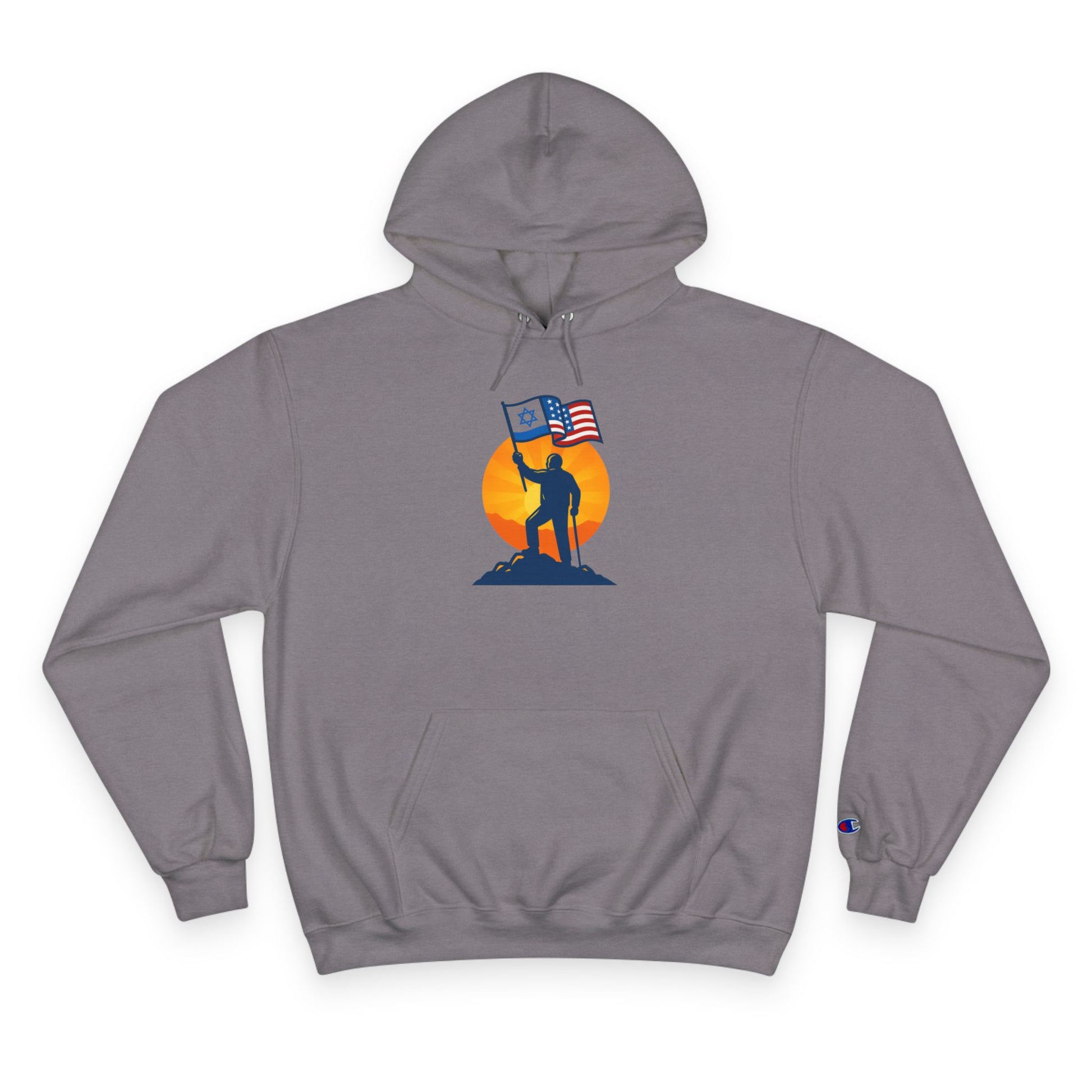 Grandpa Stands for Freedom Champion Hoodie - American Zionist