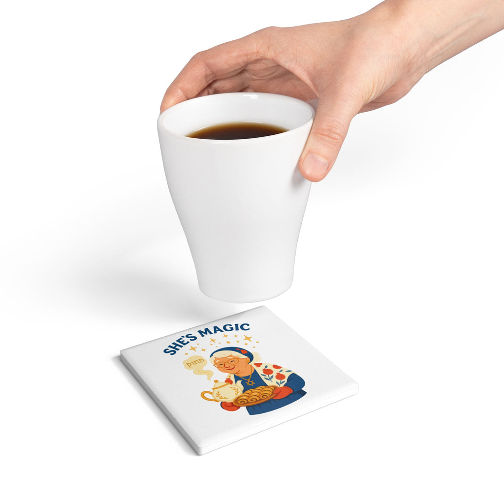 Grandma Magic Ceramic Coaster - American Zionist