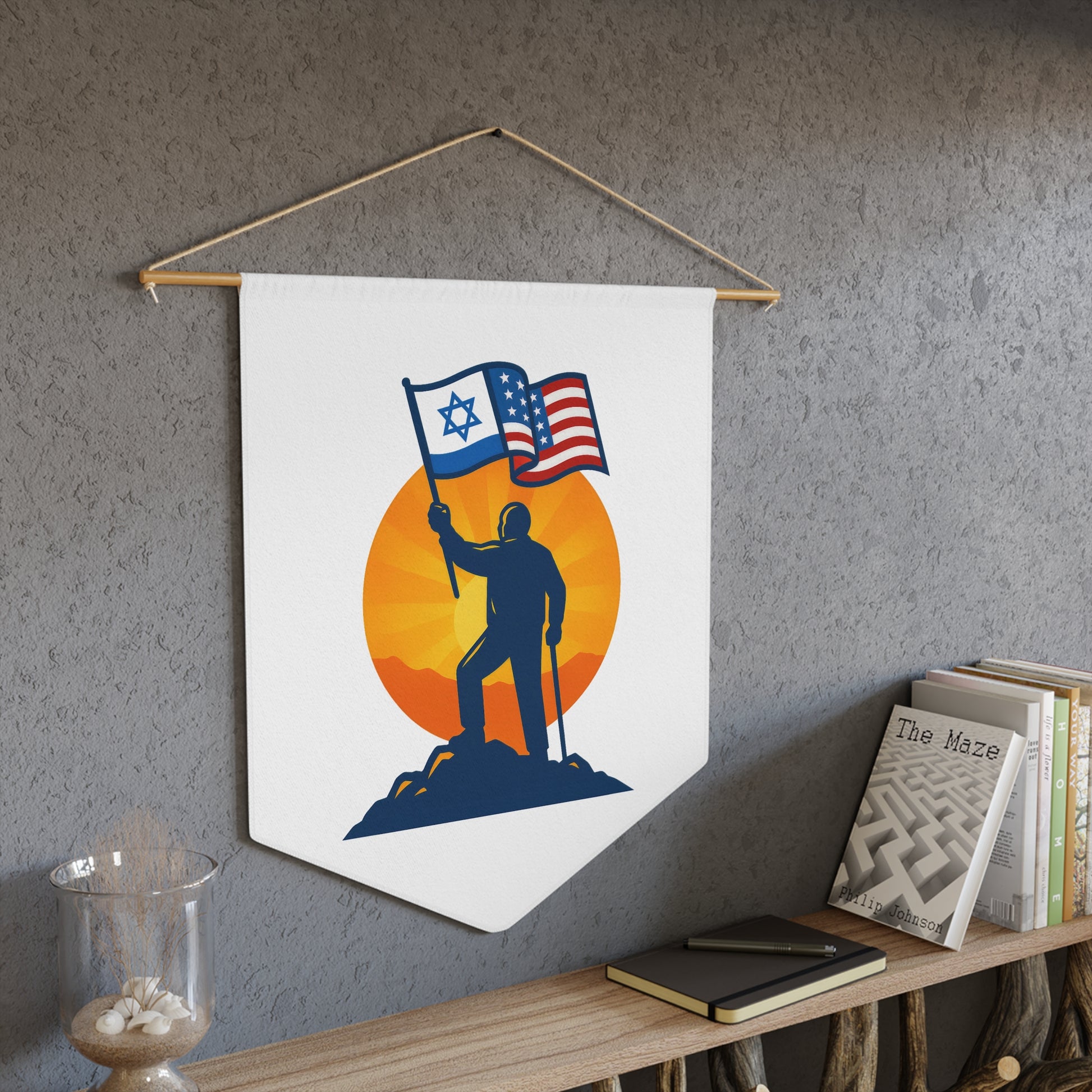 Grandpa Stands for Freedom Pennant - American Zionist