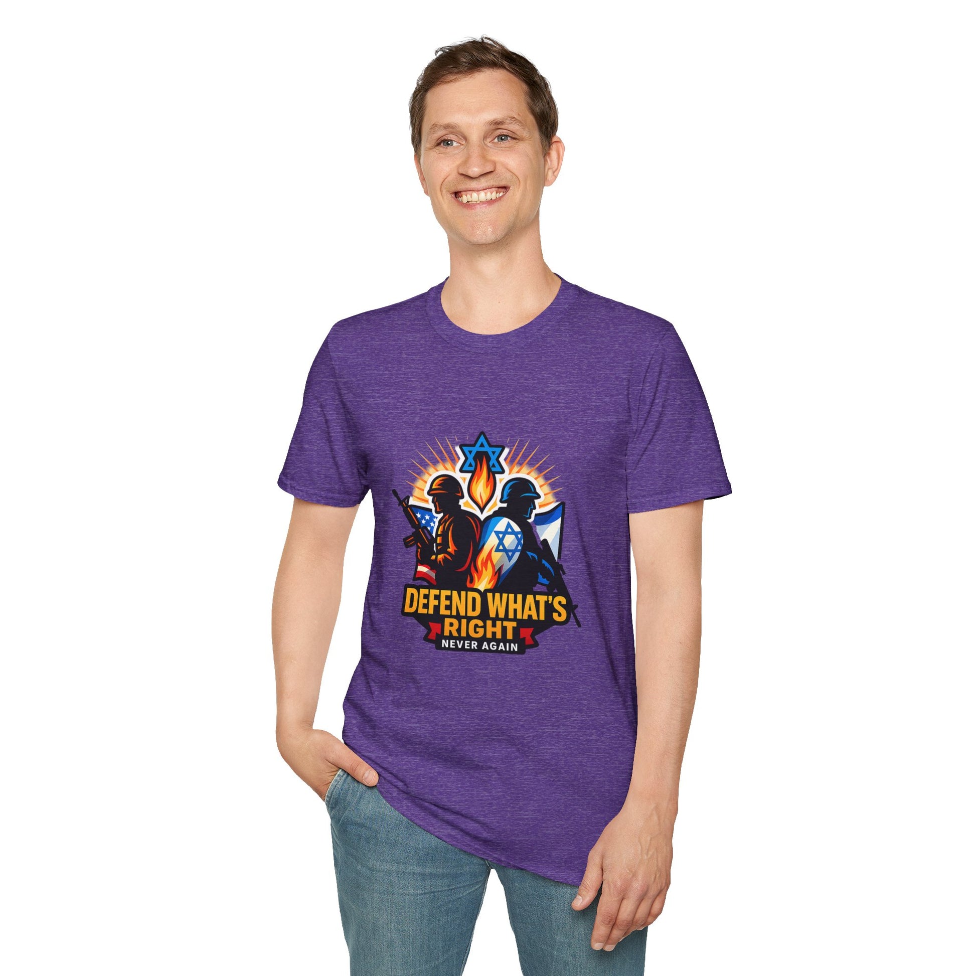 Defend What's Right Unisex Softstyle T-Shirt - American Zionist