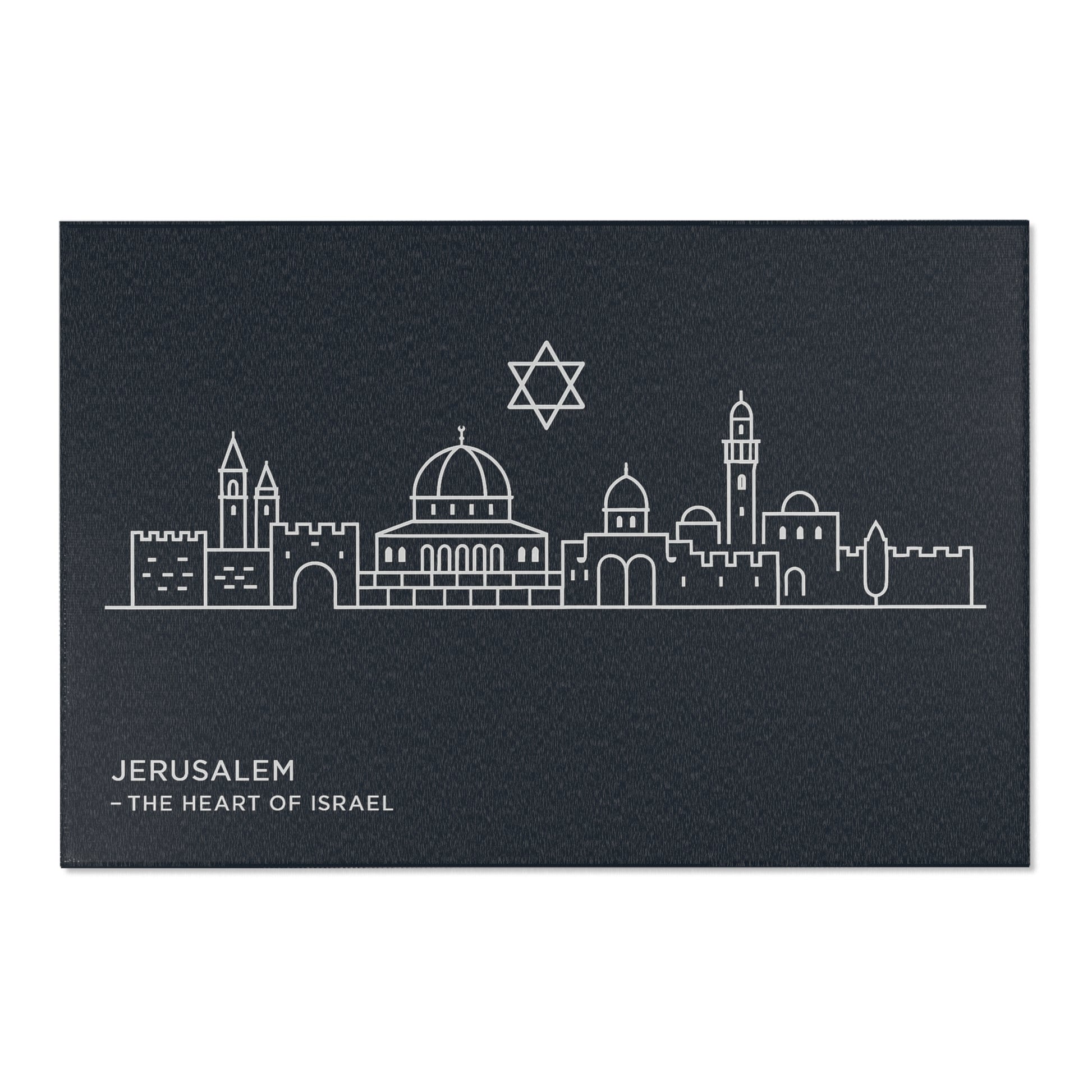 Jerusalem The Heart Of Israel Area Rugs - American Zionist