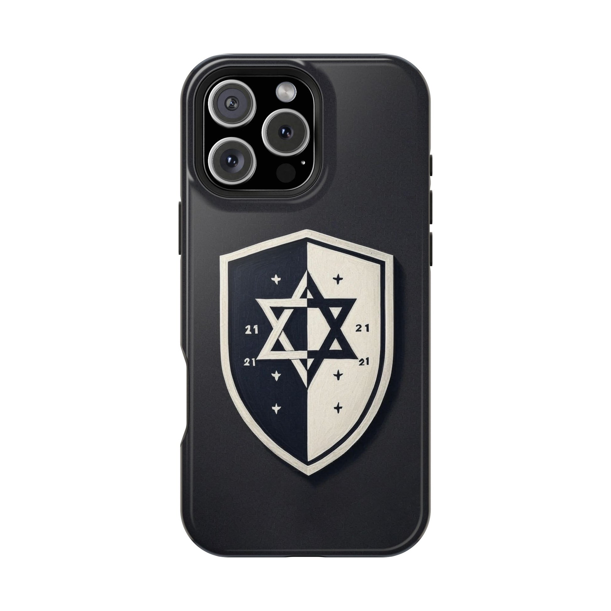 Black and White Shield Magnetic Tough Cases - American Zionist
