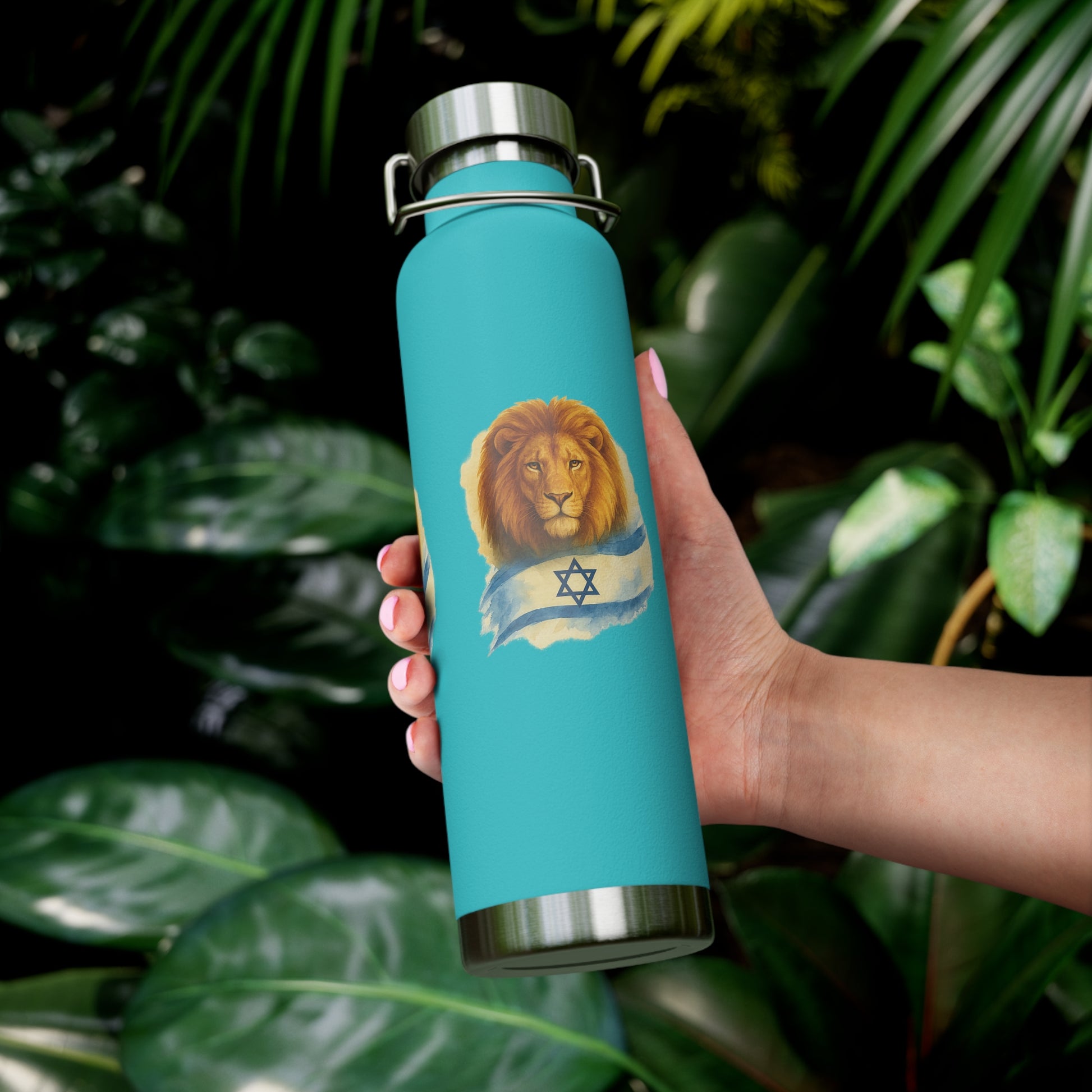Lion Of Israel Copper Vacuum Insulated Bottle, 22oz - American Zionist